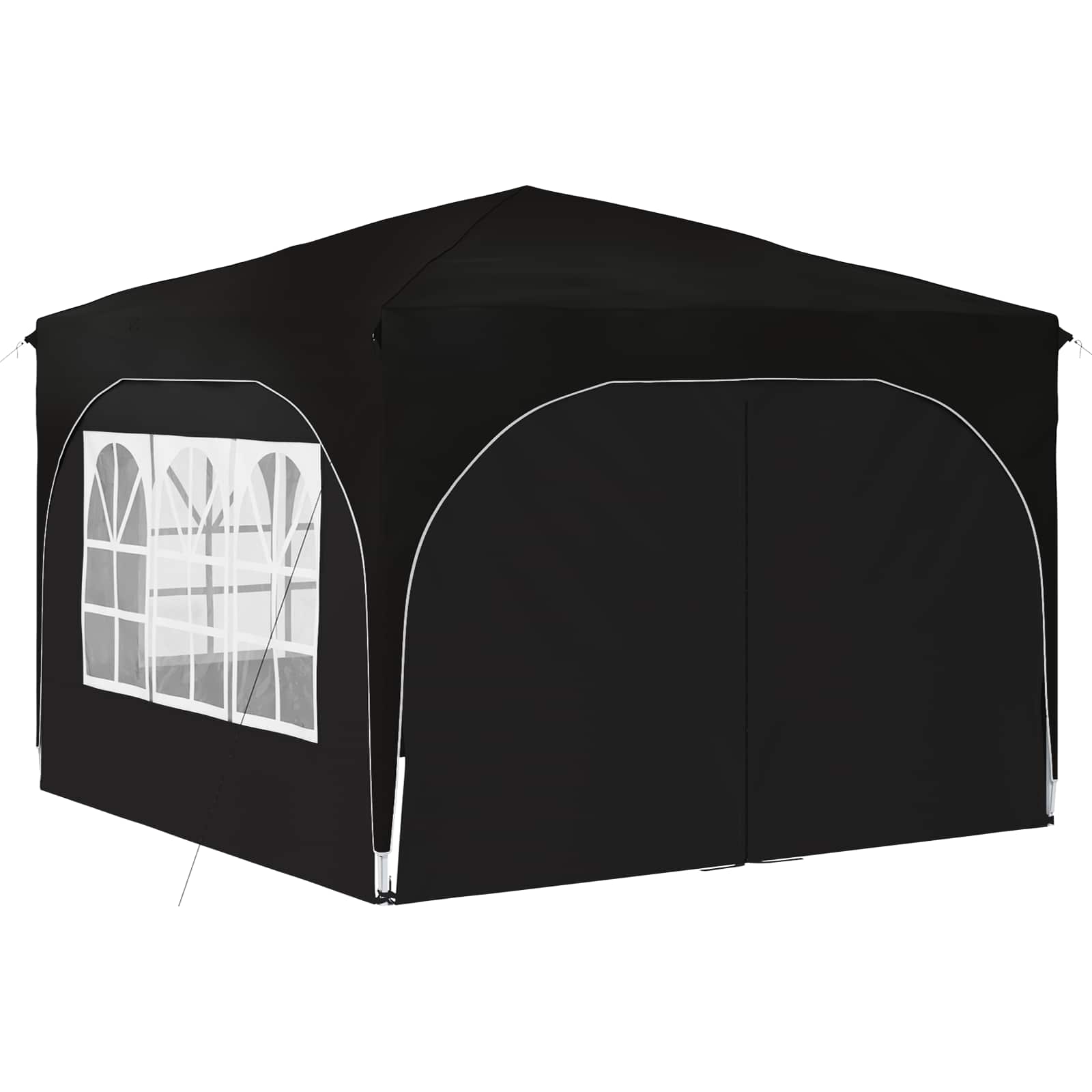 Pop-up Partyzelt 290 x 290 x 245 cm Schwarz