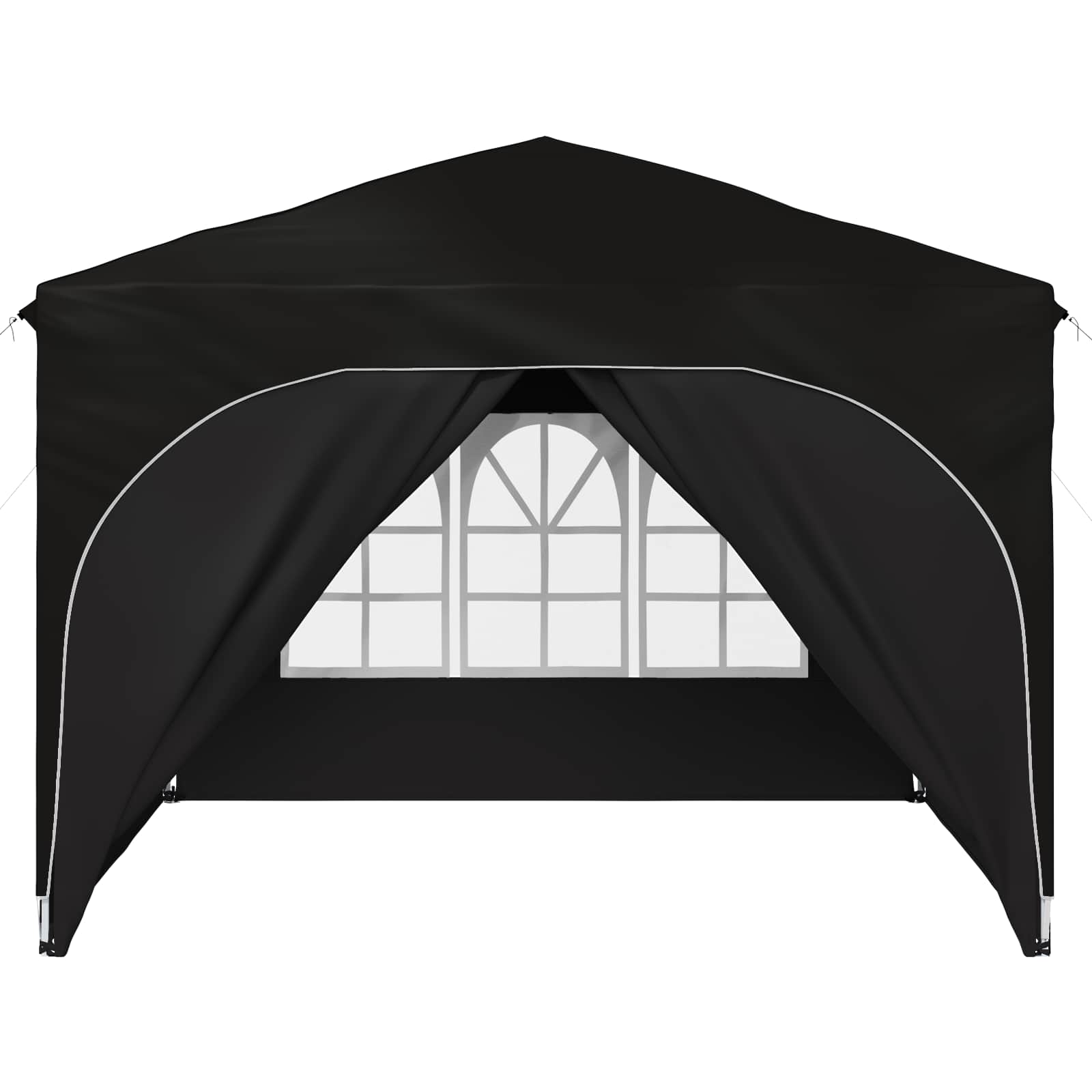 Pop-up Partyzelt 290 x 290 x 245 cm Schwarz