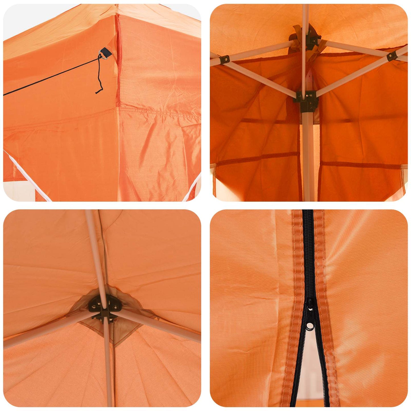 Pop-up Partyzelt 290 x 290 x 245 cm Orange