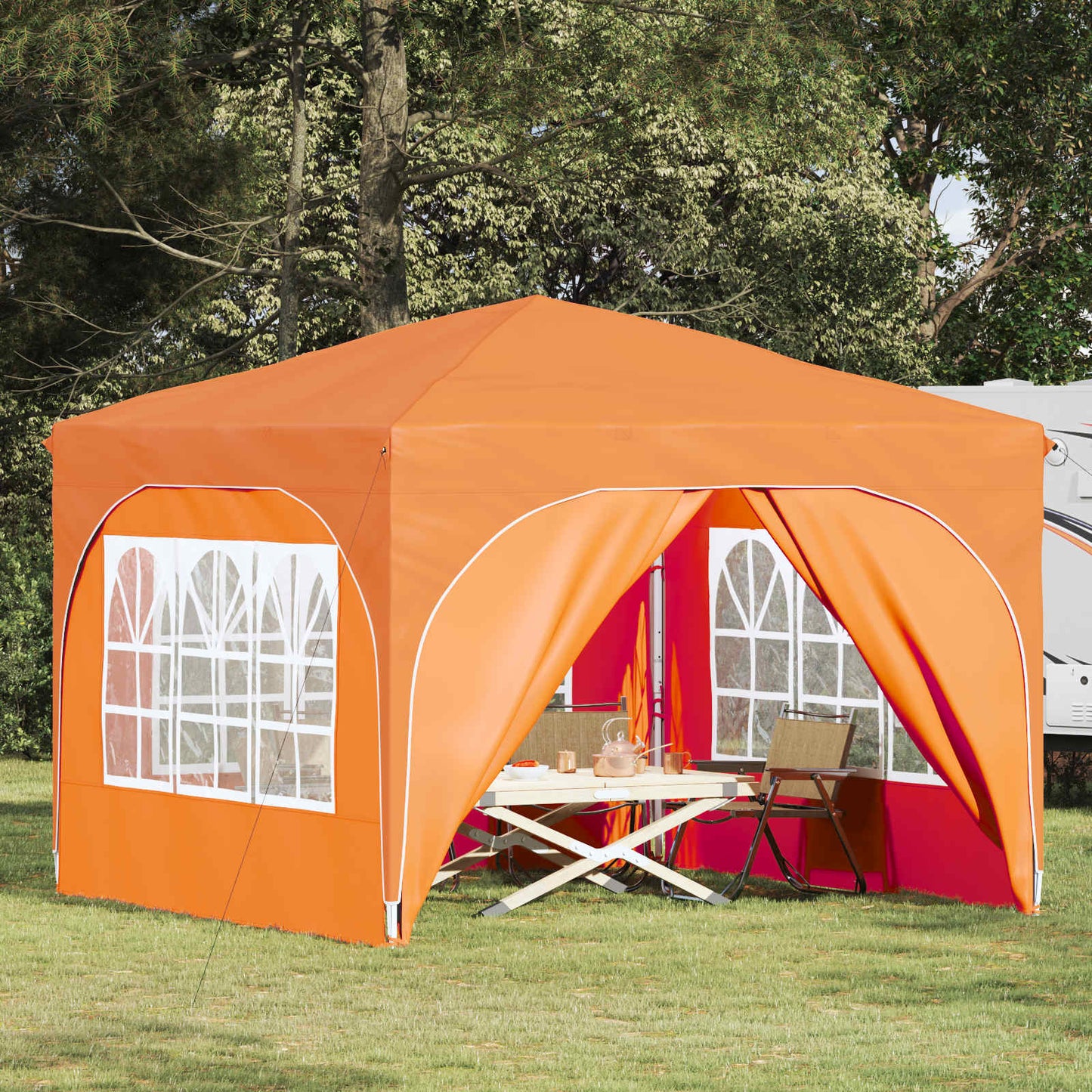 Pop-up Partyzelt 290 x 290 x 245 cm Orange