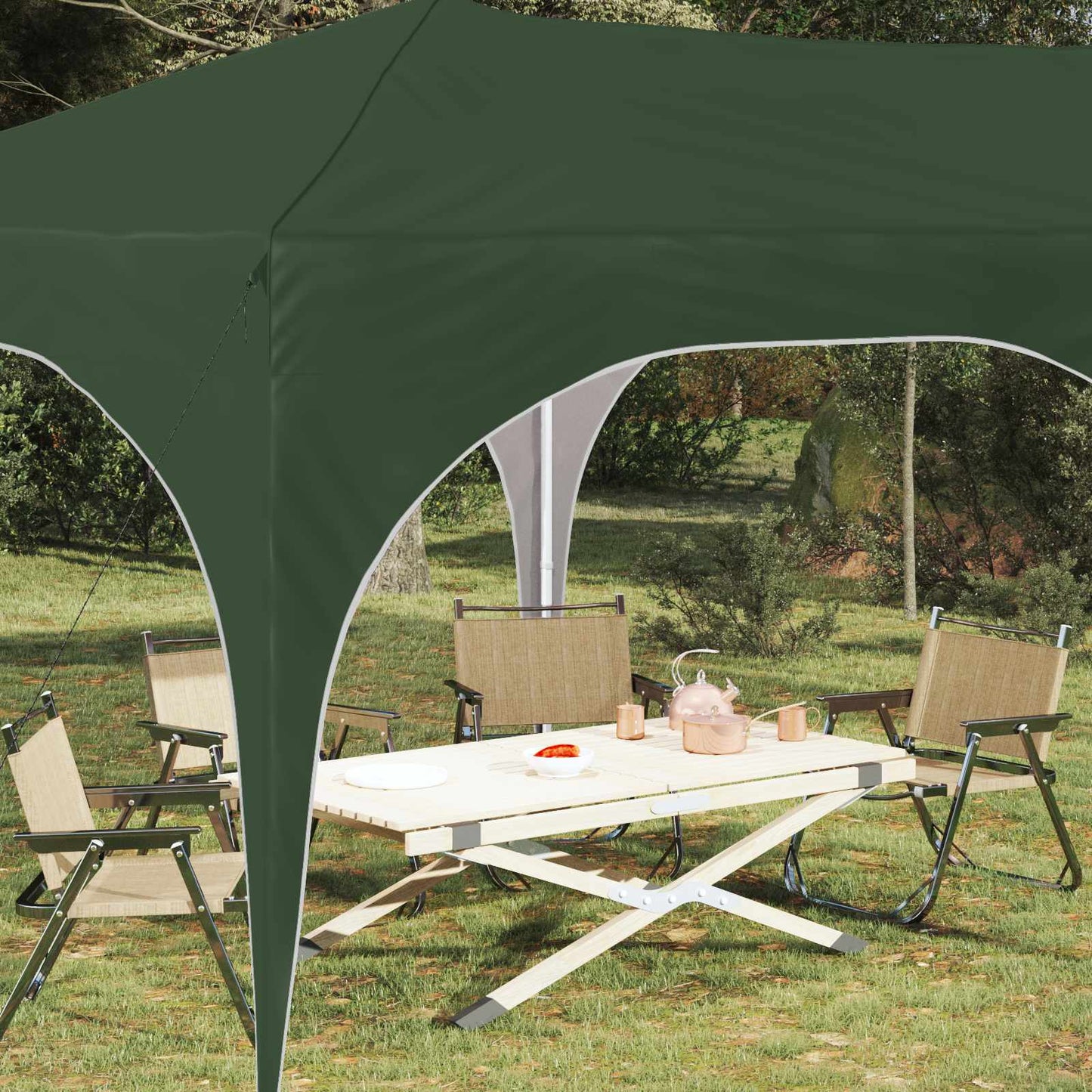 Pop-up Partyzelt 575 x 288 x 245 cm Grün Oxford-Stoff
