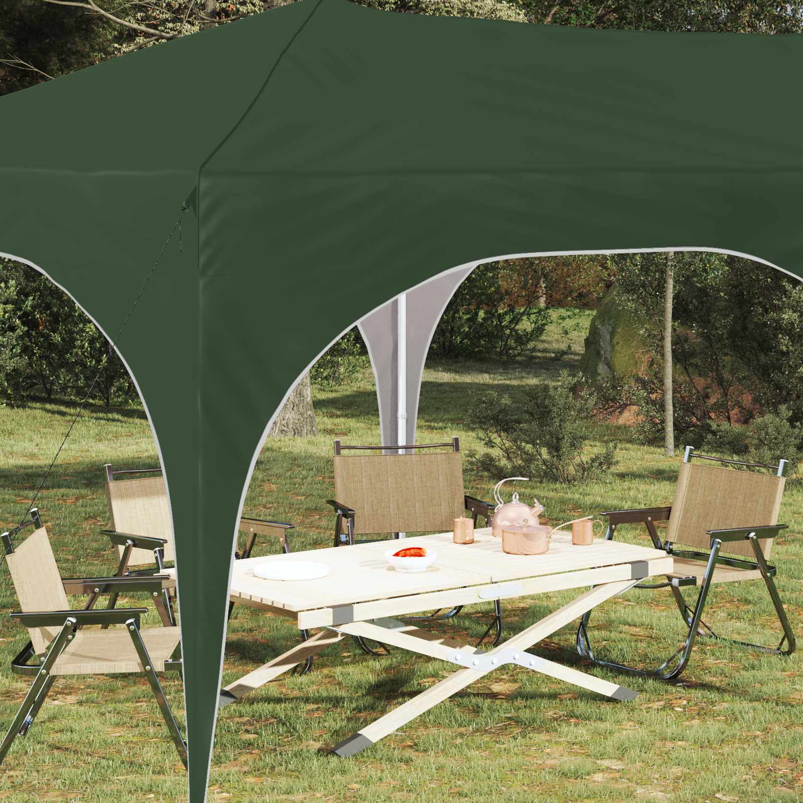 Pop-up Partyzelt 575 x 288 x 245 cm Grün Oxford-Stoff