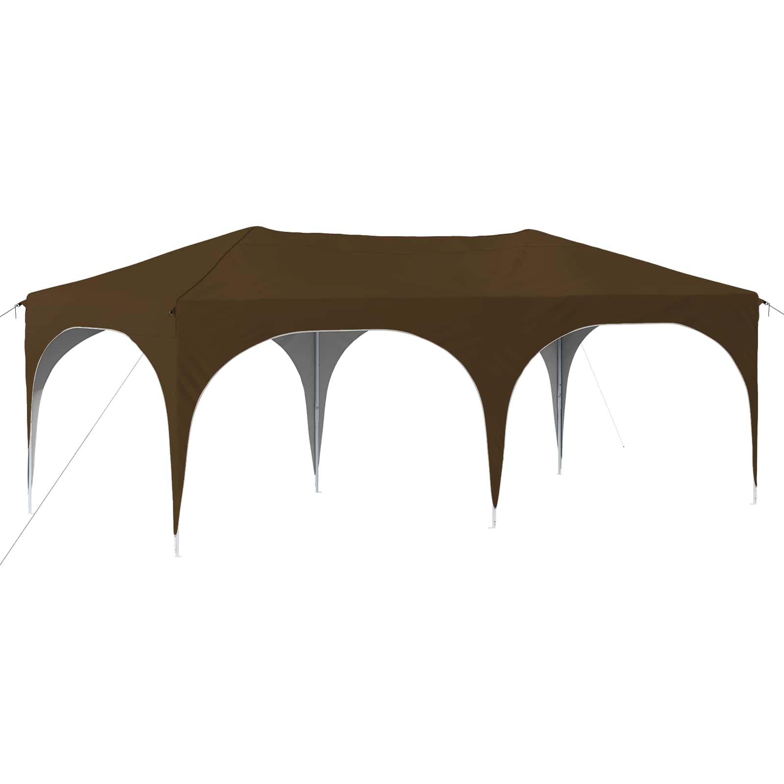 Pop-up Partyzelt 575 x 288 x 245 cm Taupe Oxford-Stoff