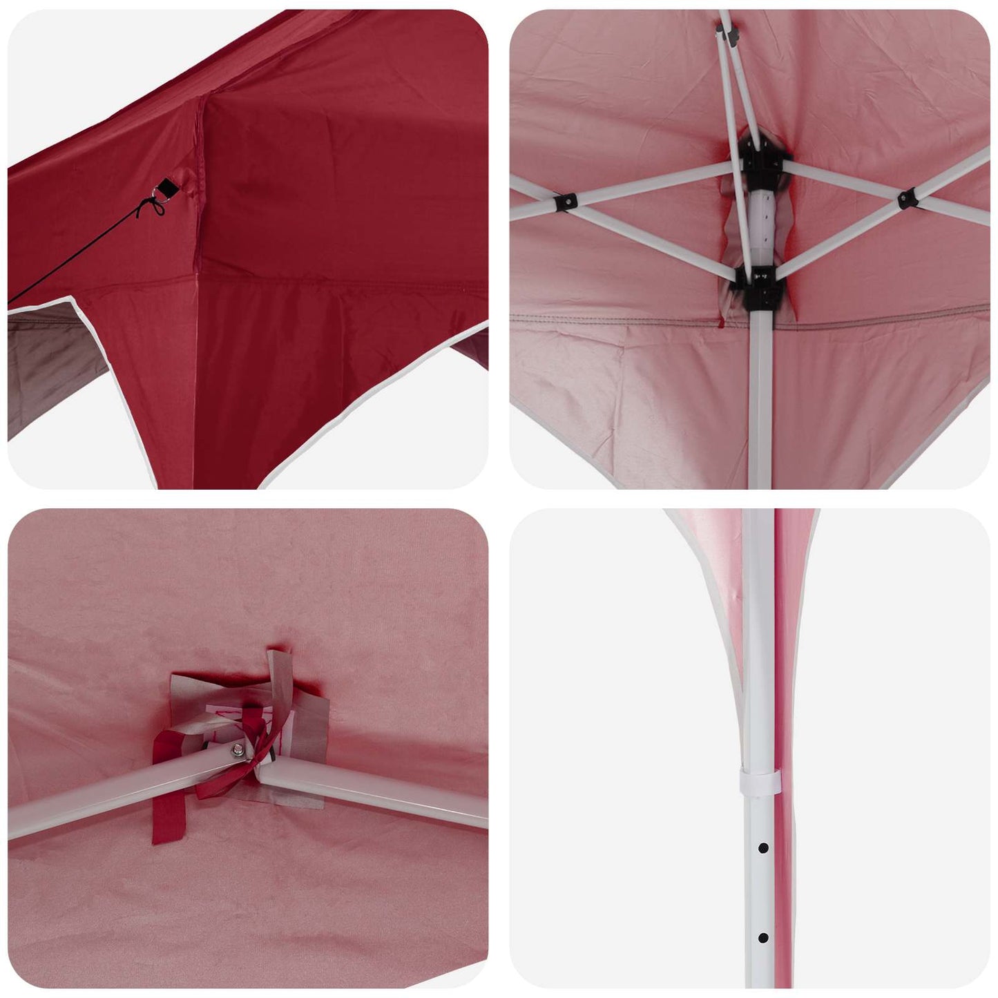 Pop-up Partyzelt 575 x 288 x 245 cm Bordeauxrot Oxford-Stoff