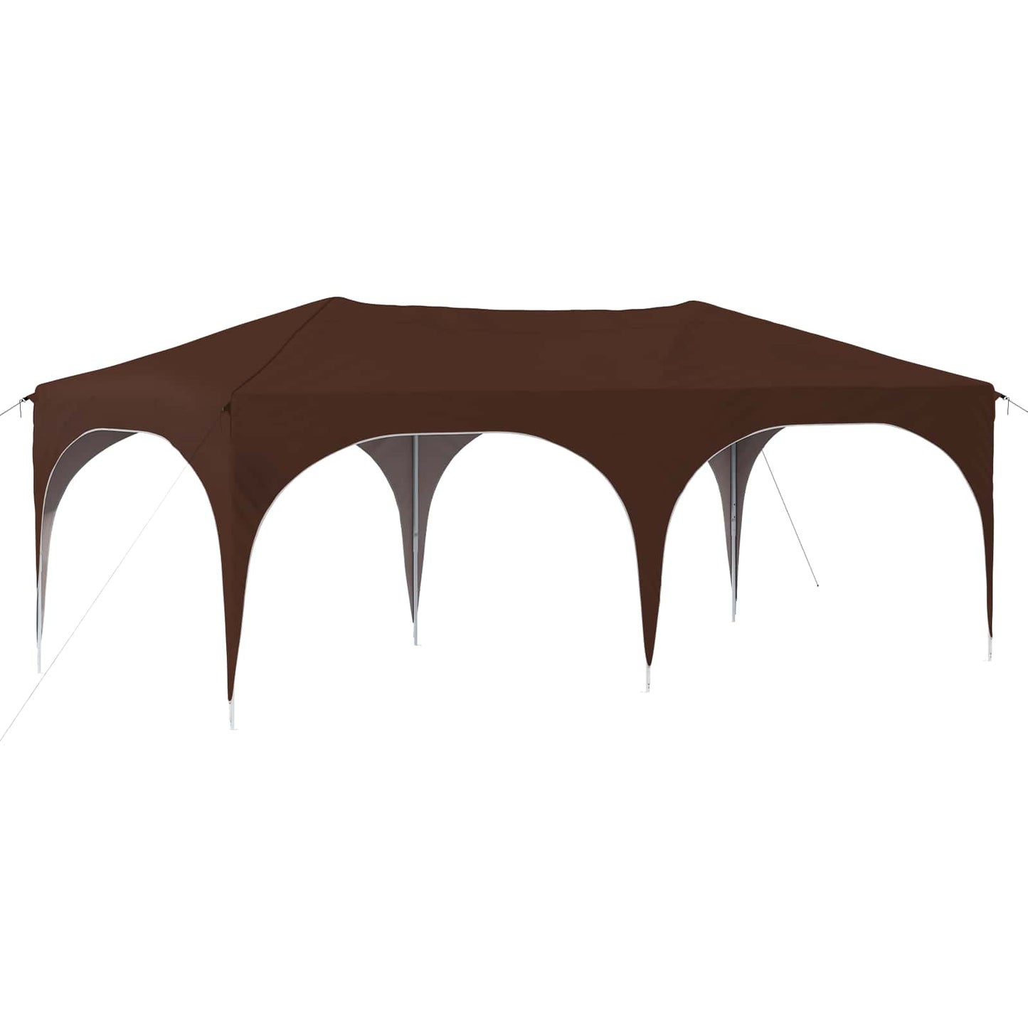 Pop-up Partyzelt 575 x 288 x 245 cm Braun Oxford-Stoff