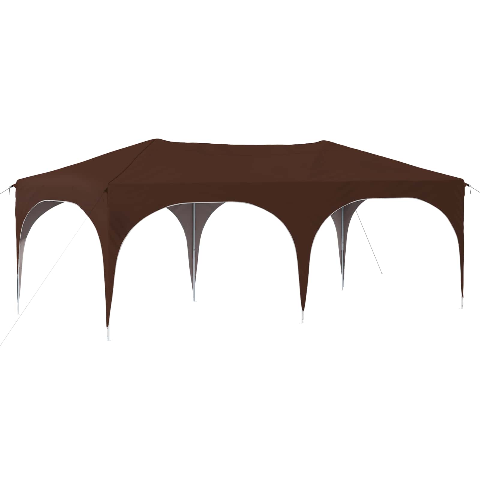Pop-up Partyzelt 575 x 288 x 245 cm Braun Oxford-Stoff