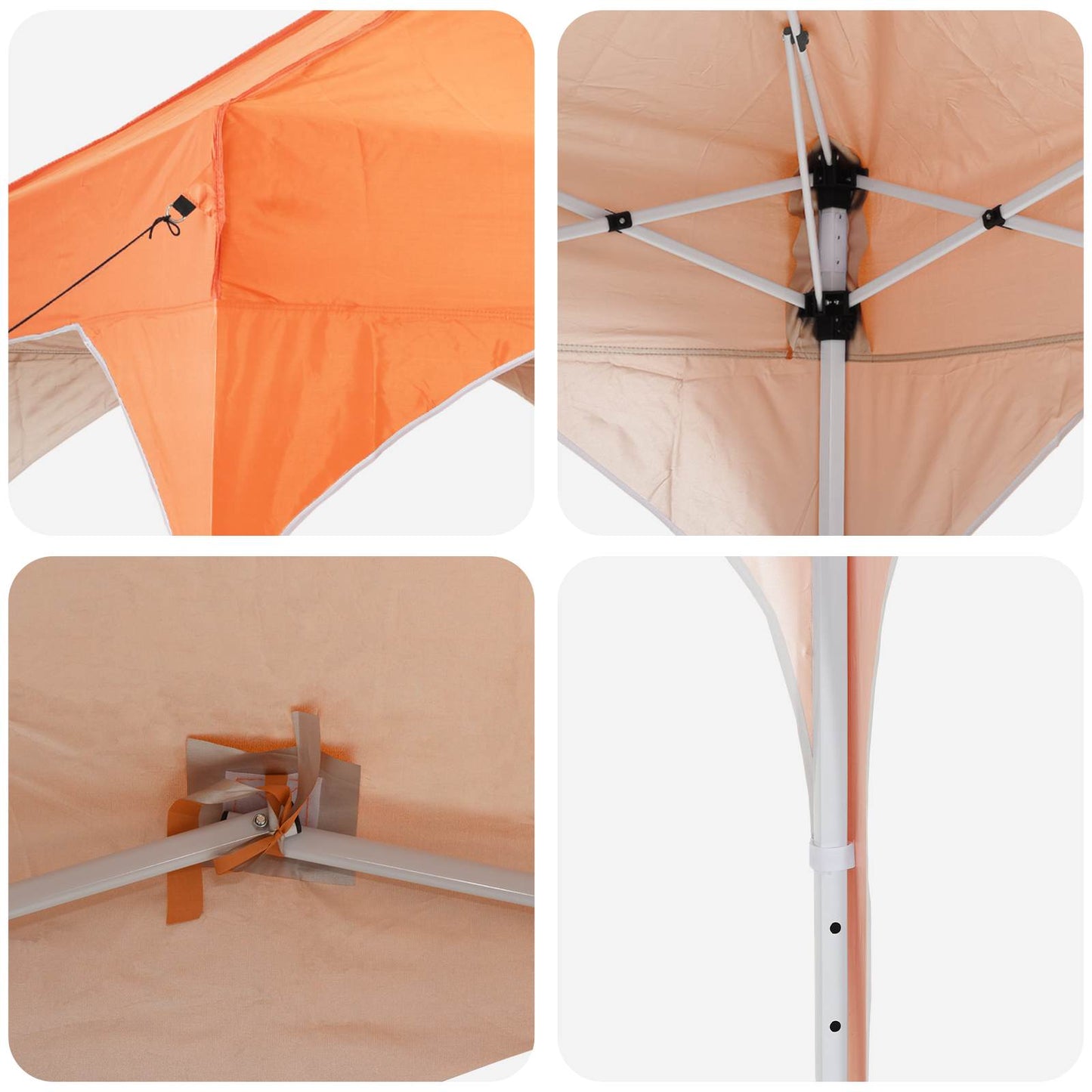 Pop-up Partyzelt 575 x 288 x 245 cm Orange Oxford-Stoff