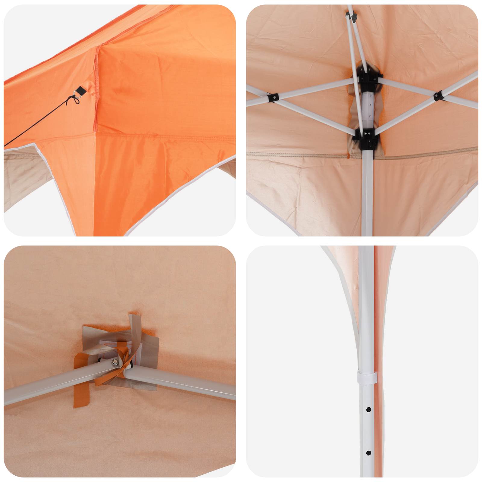 Pop-up Partyzelt 575 x 288 x 245 cm Orange Oxford-Stoff