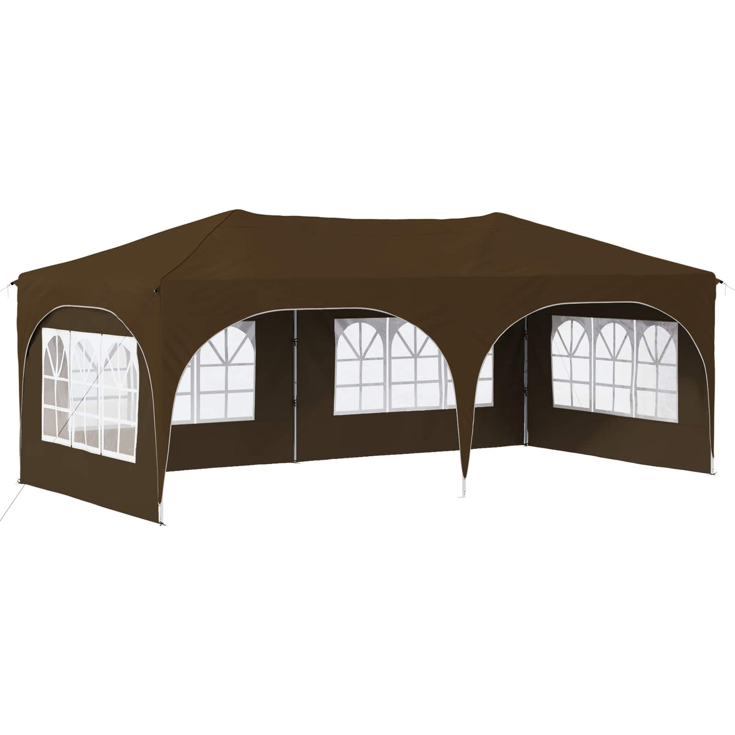 Pop-up Partyzelt 575 x 288 x 245 cm Taupe Oxford-Stoff