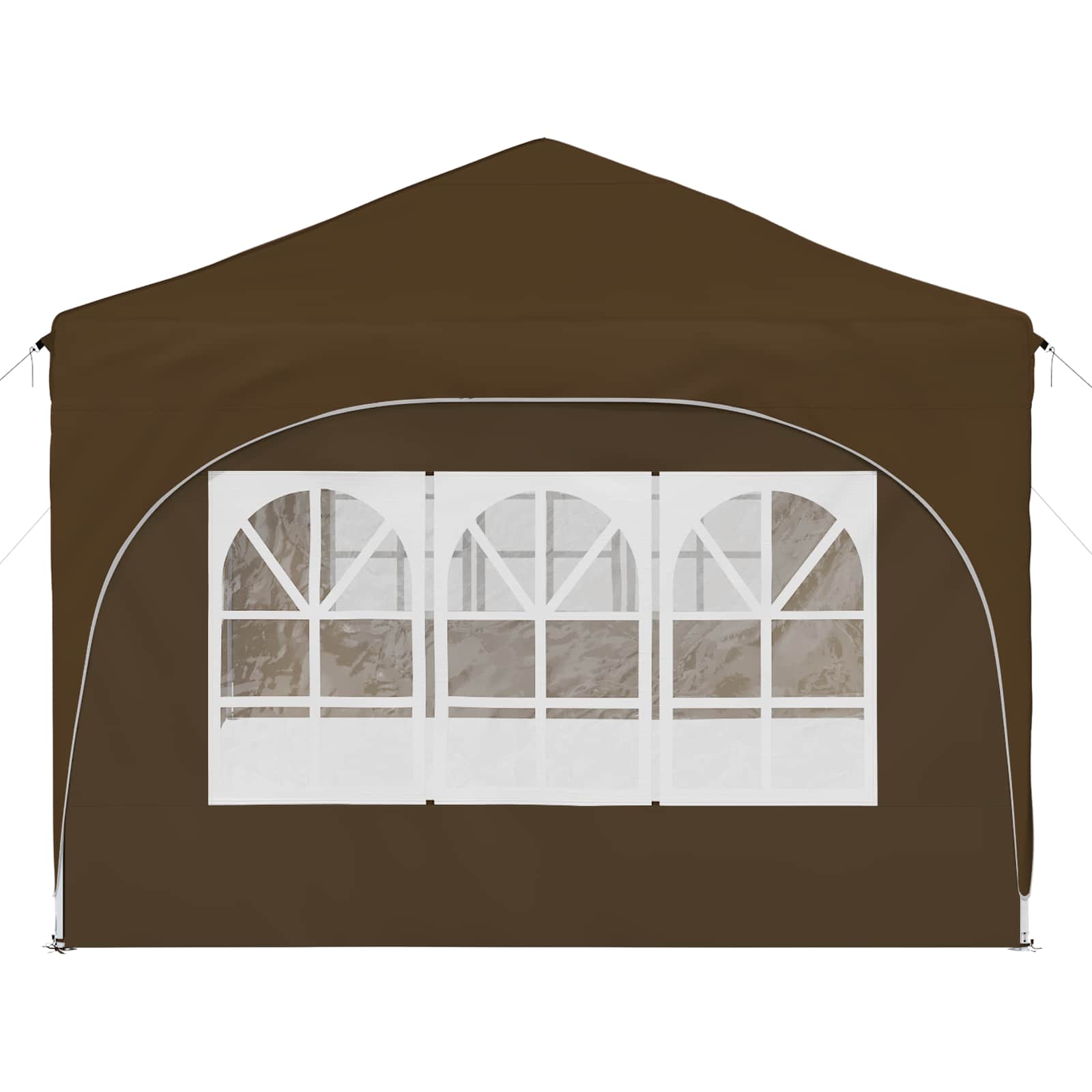 Pop-up Partyzelt 575 x 288 x 245 cm Taupe Oxford-Stoff