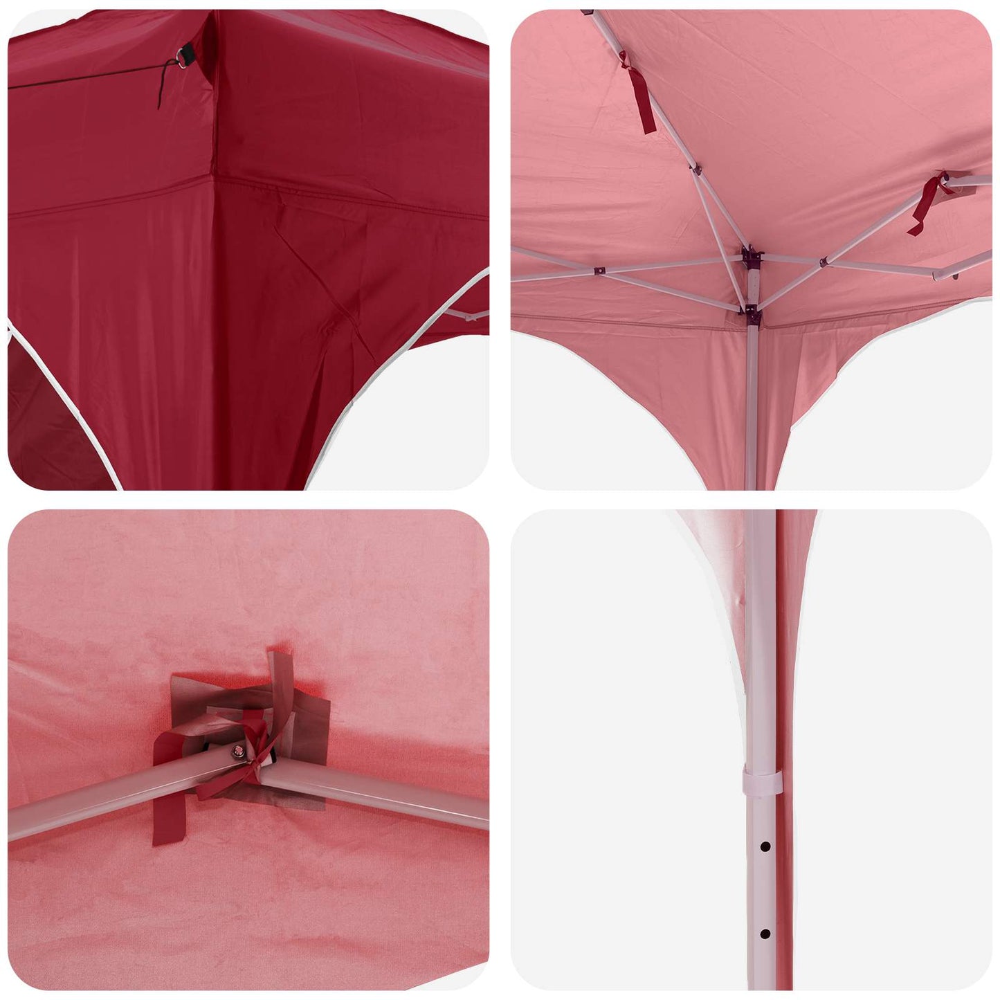 Pop-up Partyzelt 575 x 288 x 245 cm Bordeauxrot Oxford-Stoff