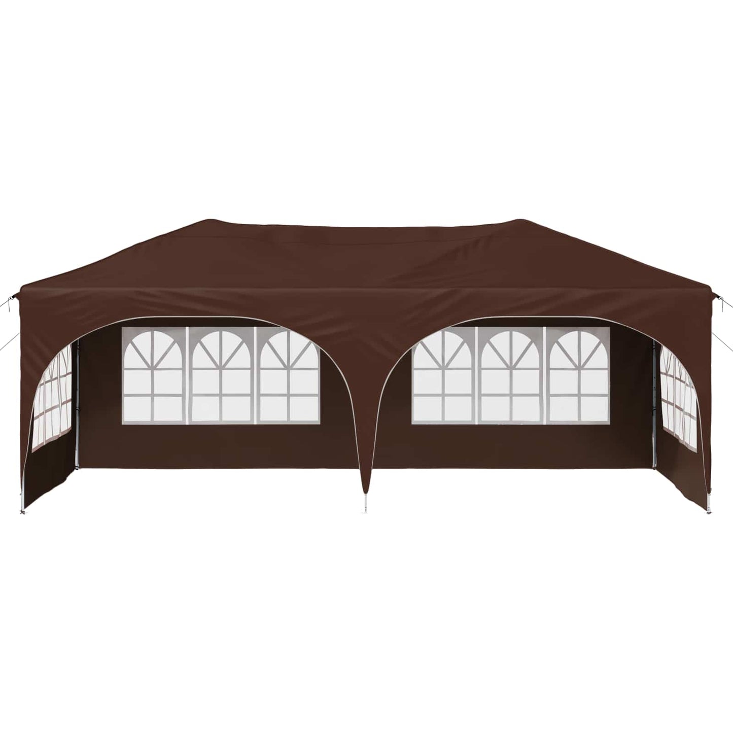 Pop-up Partyzelt 575 x 288 x 245 cm Braun Oxford-Stoff