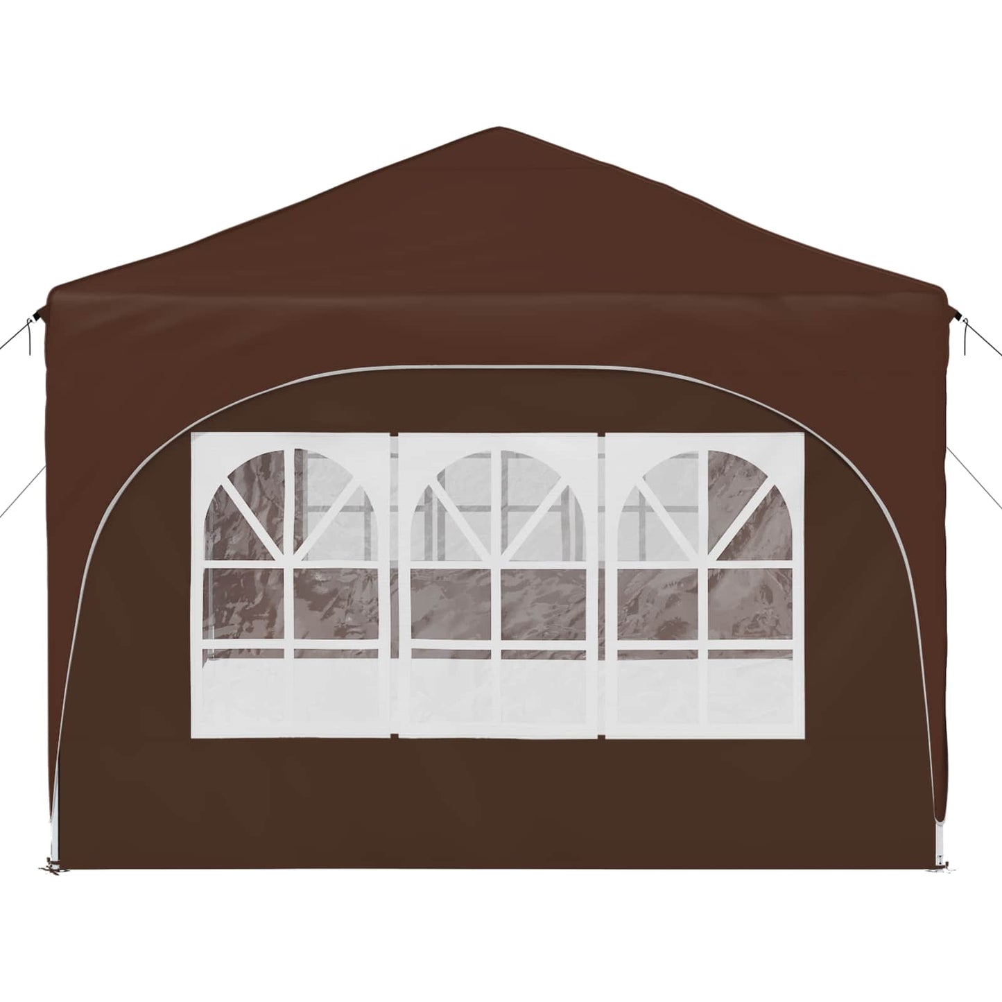 Pop-up Partyzelt 575 x 288 x 245 cm Braun Oxford-Stoff