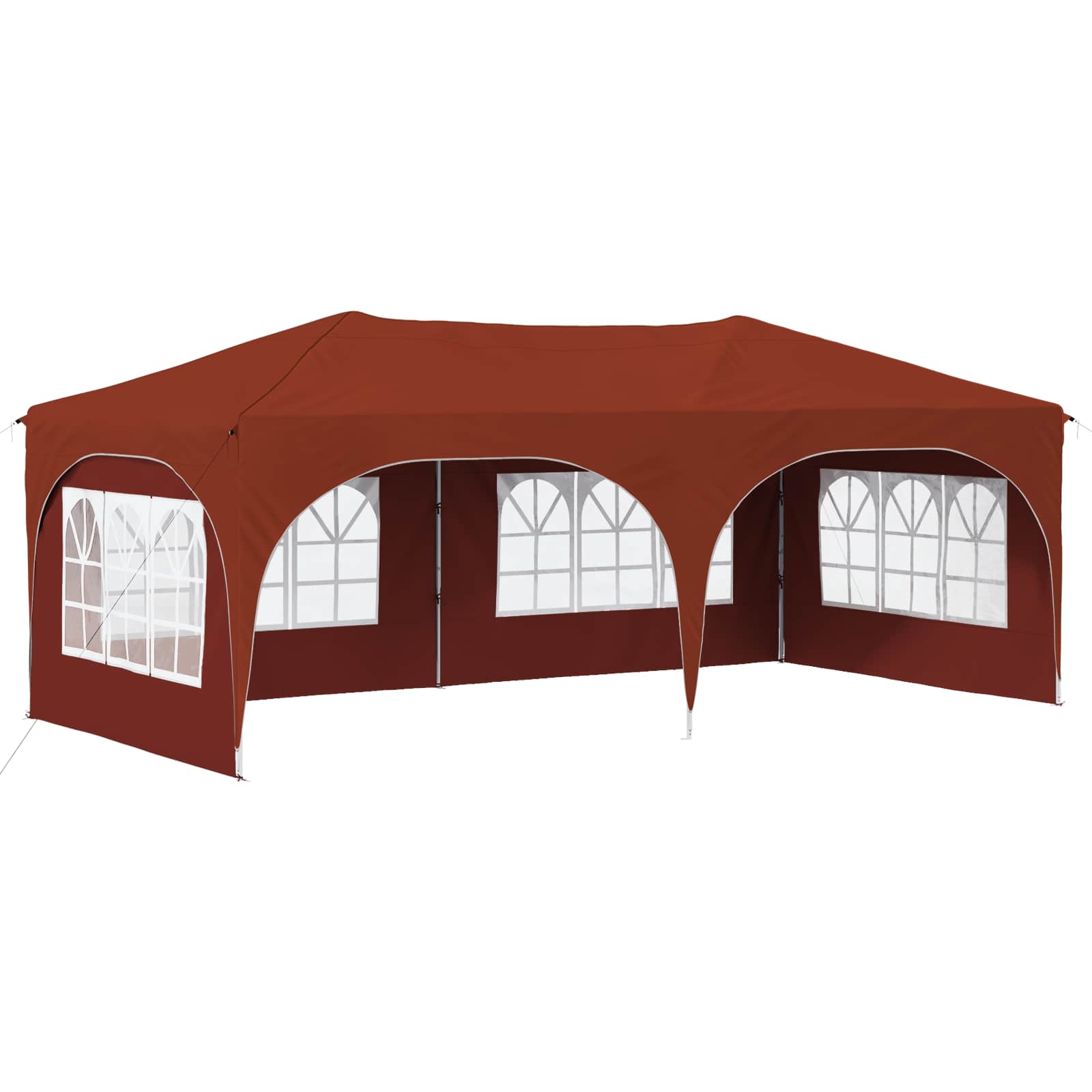 Pop-up Partyzelt 575 x 288 x 245 cm Terrakotta Oxford-Stoff