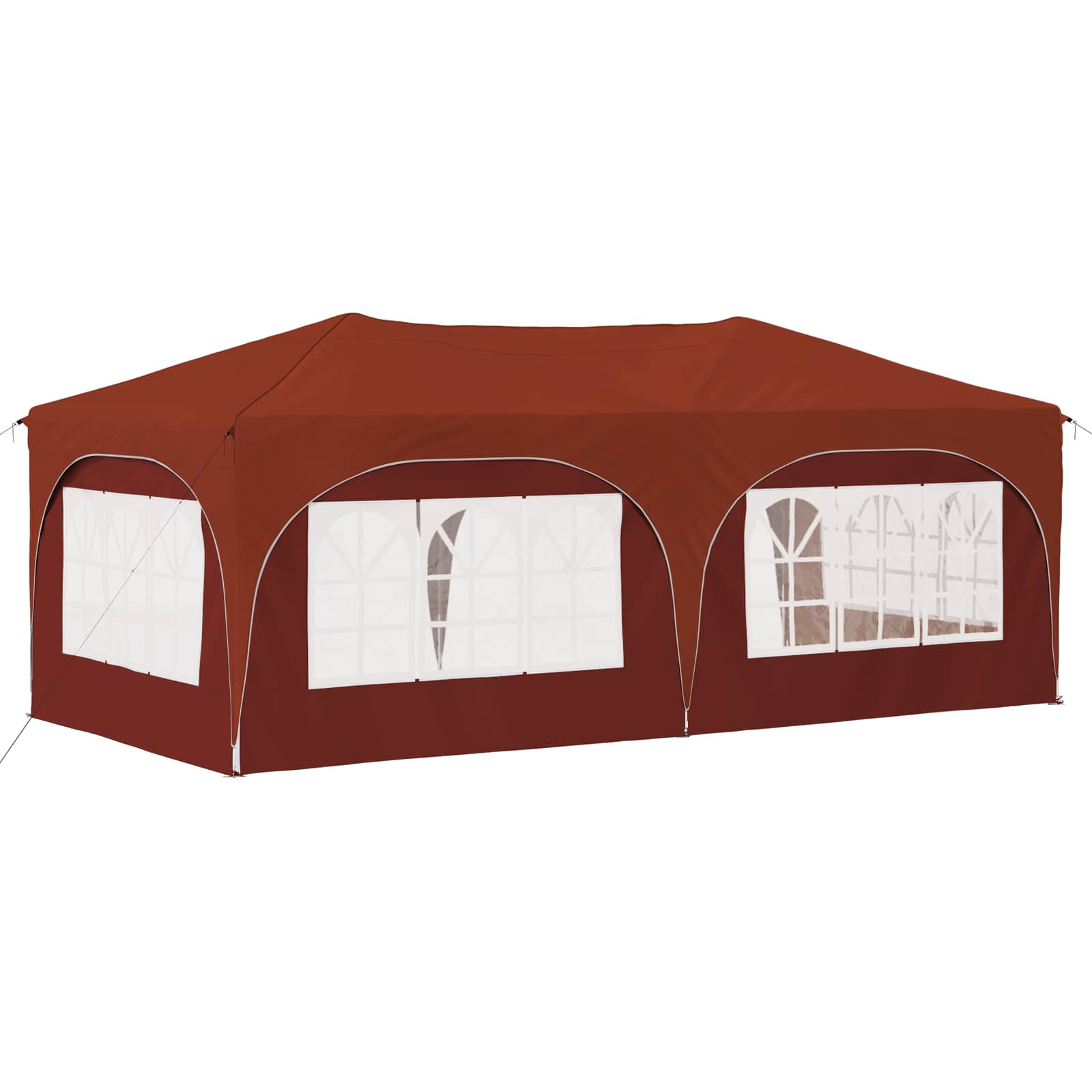Pop-up Partyzelt 575 x 288 x 245 cm Terrakotta Oxford-Stoff
