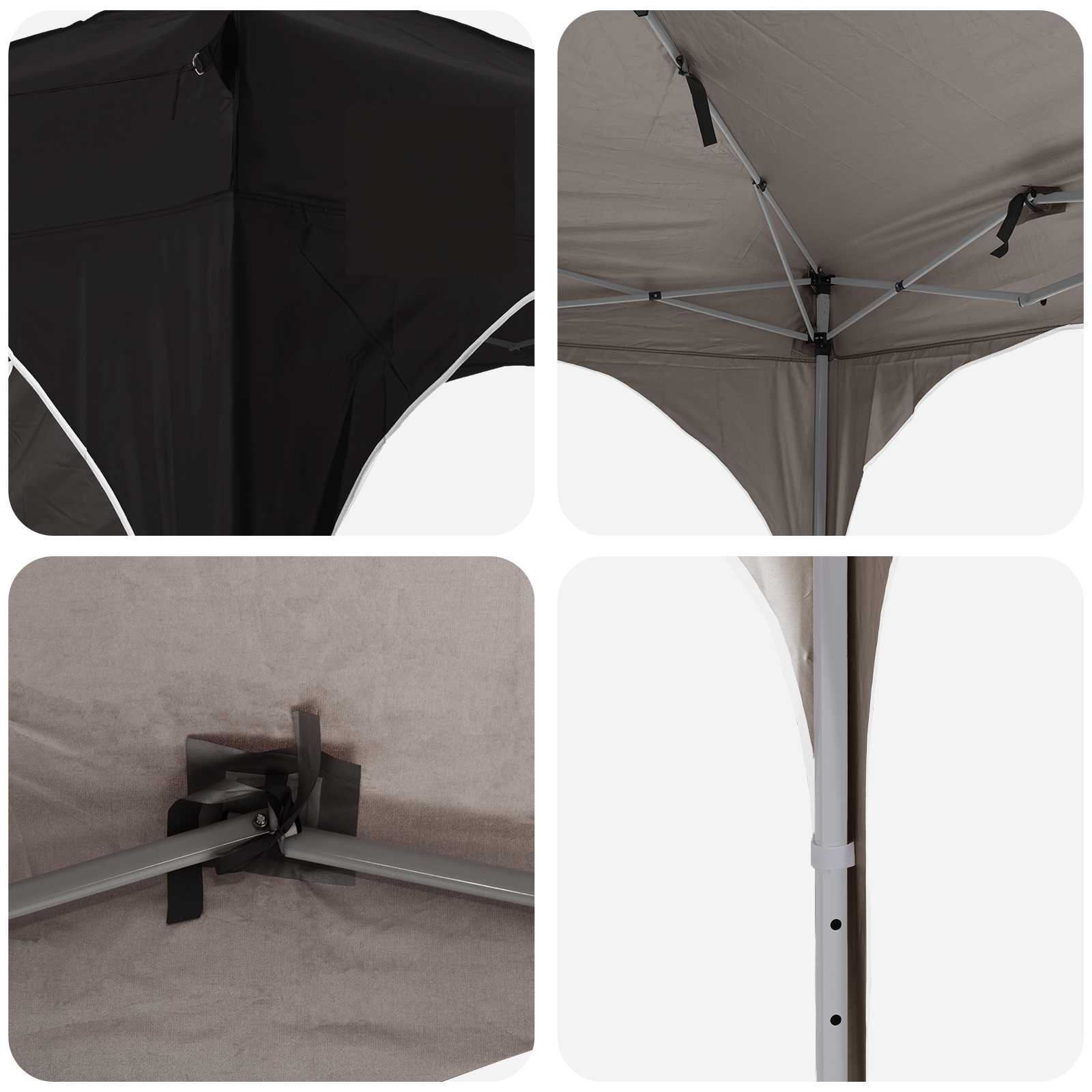 Pop-up Partyzelt 575 x 288 x 245 cm Schwarz Oxford-Stoff