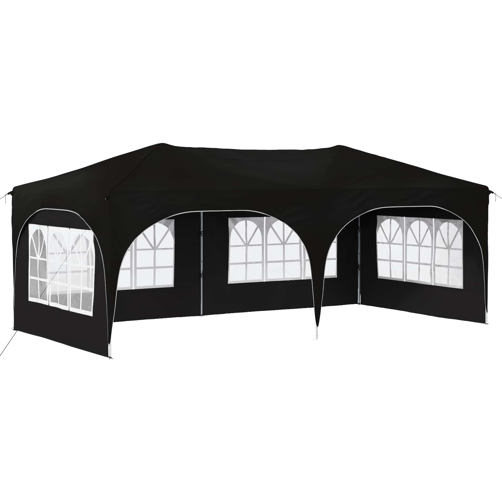 Pop-up Partyzelt 575 x 288 x 245 cm Schwarz Oxford-Stoff