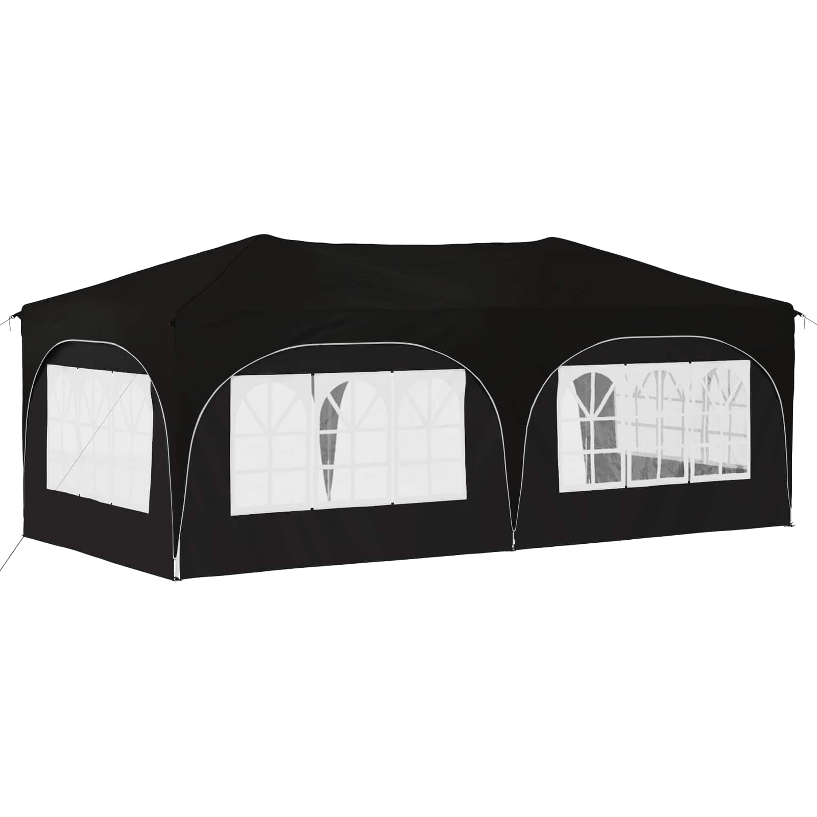 Pop-up Partyzelt 575 x 288 x 245 cm Schwarz Oxford-Stoff