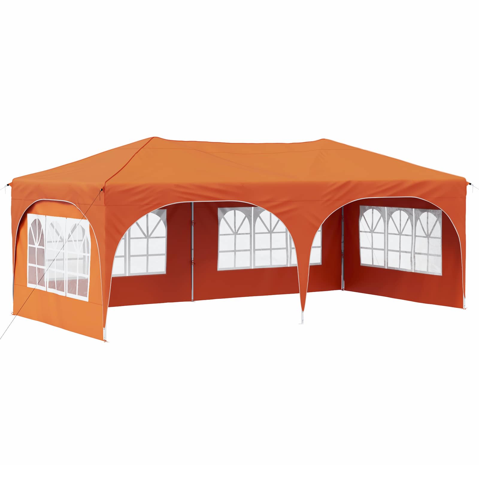 Pop-up Partyzelt 575 x 288 x 245 cm Orange Oxford-Stoff