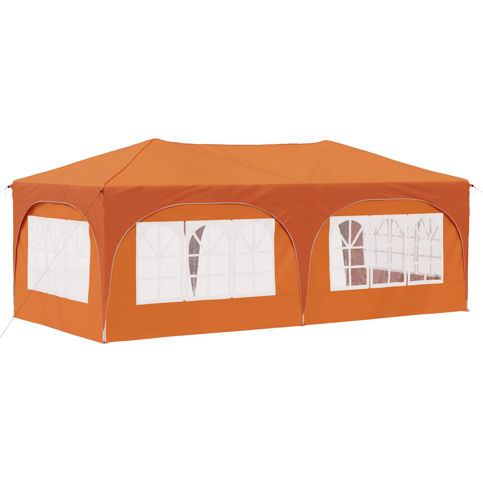 Pop-up Partyzelt 575 x 288 x 245 cm Orange Oxford-Stoff