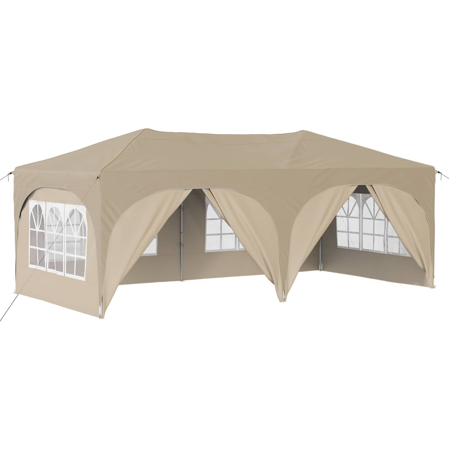 Pop-up Partyzelt 575 x 288 x 245 cm Creme Oxford-Stoff
