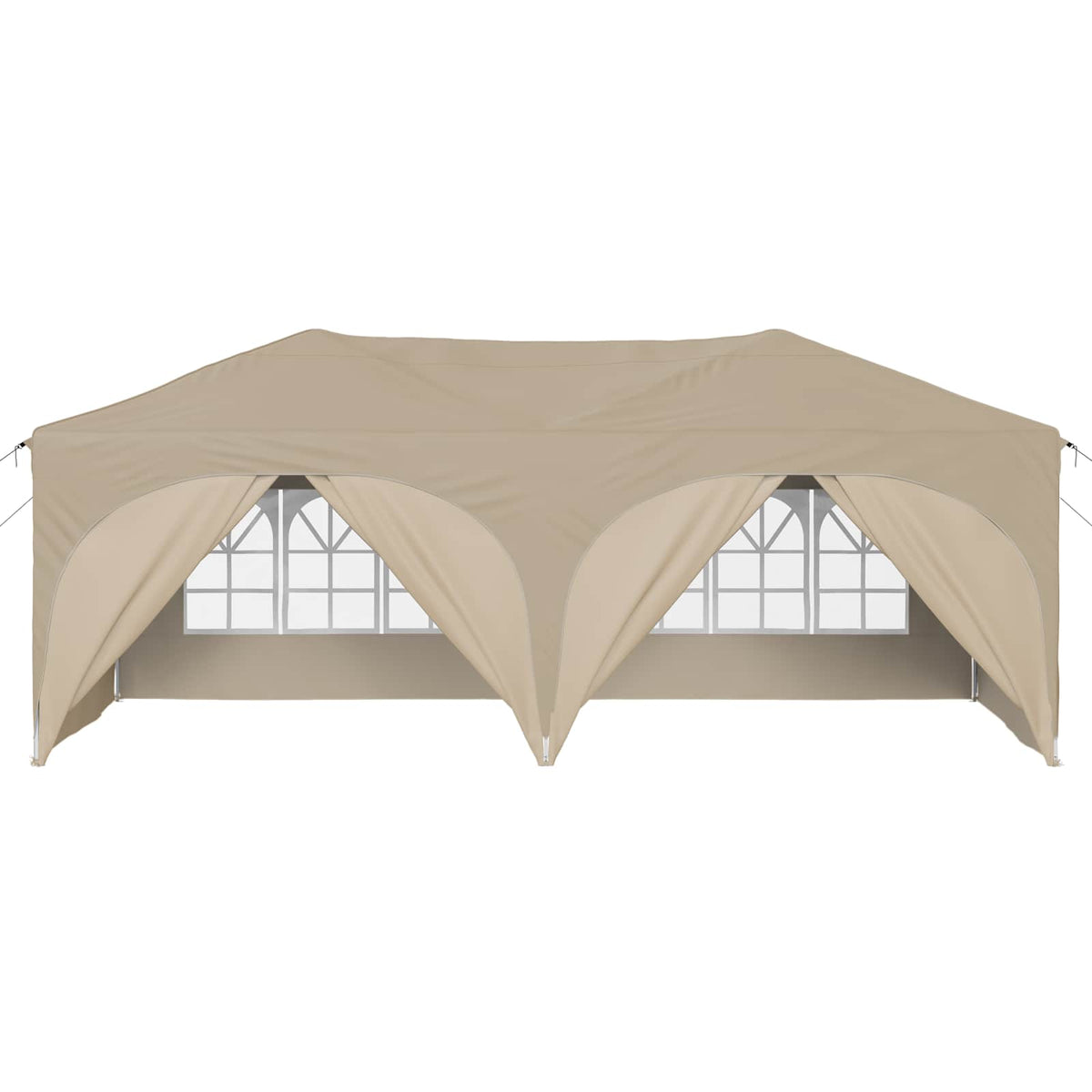Pop-up Partyzelt 575 x 288 x 245 cm Creme Oxford-Stoff