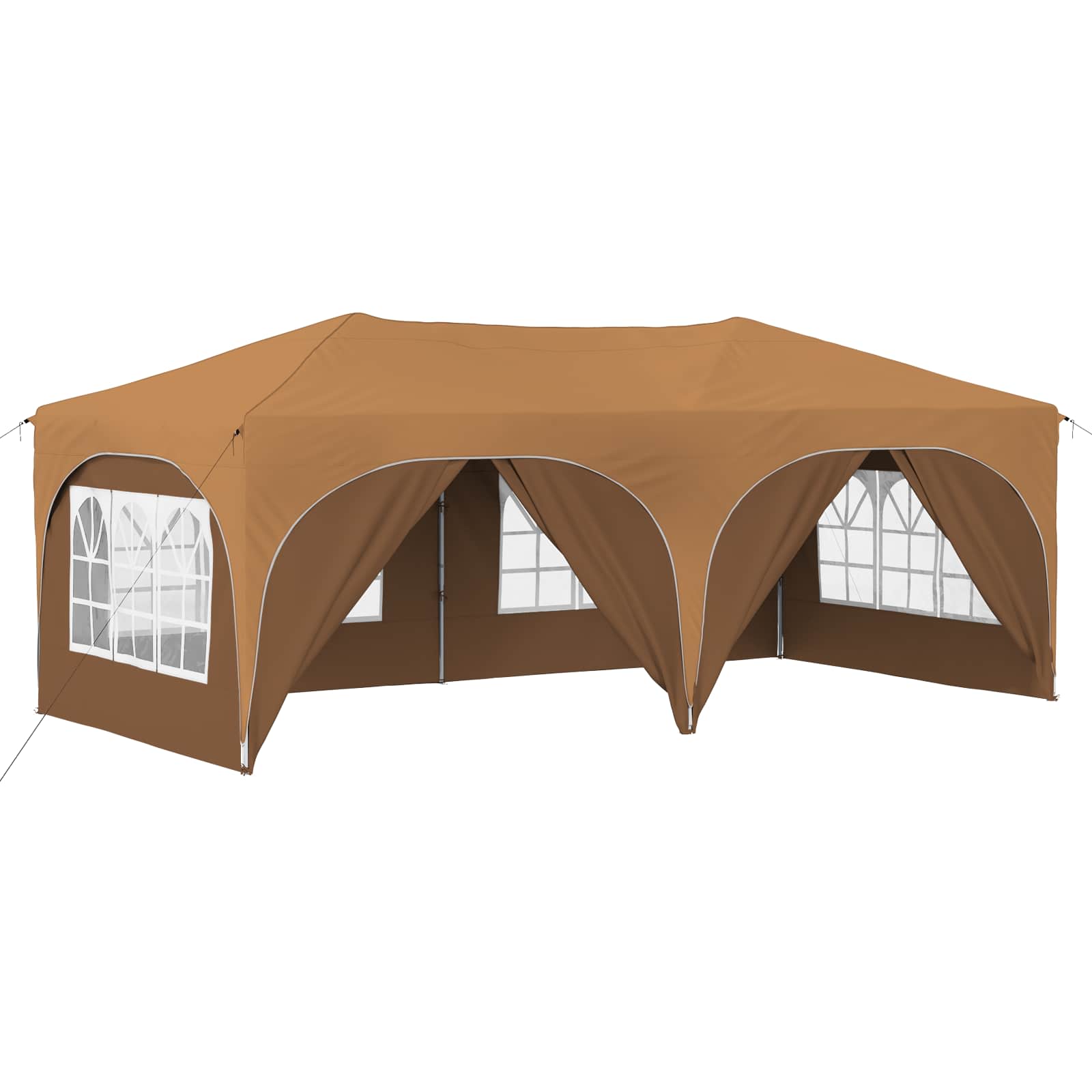 Pop-up Partyzelt 575 x 288 x 245 cm Beige Oxford-Stoff