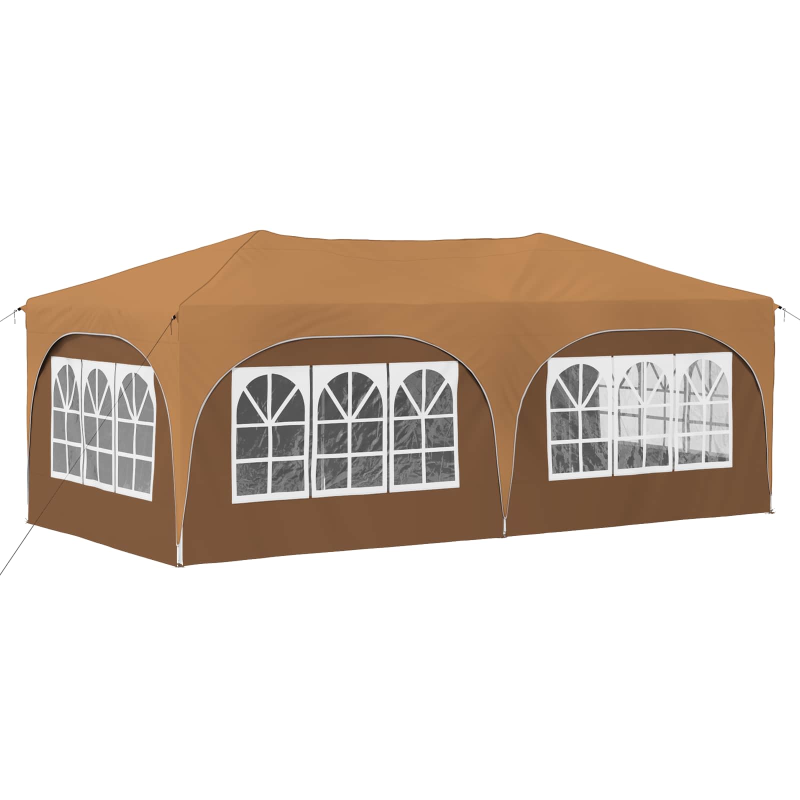 Pop-up Partyzelt 575 x 288 x 245 cm Beige Oxford-Stoff
