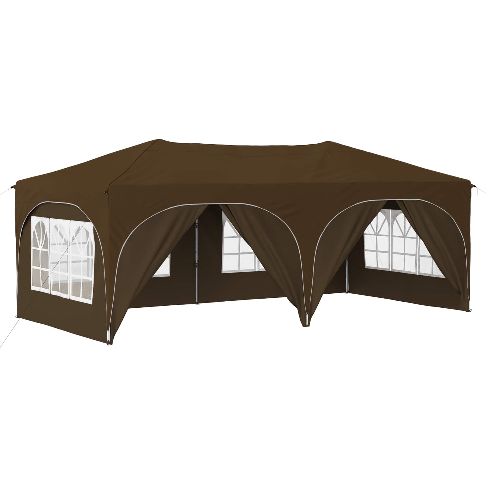 Pop-up Partyzelt 575 x 288 x 245 cm Taupe Oxford-Stoff