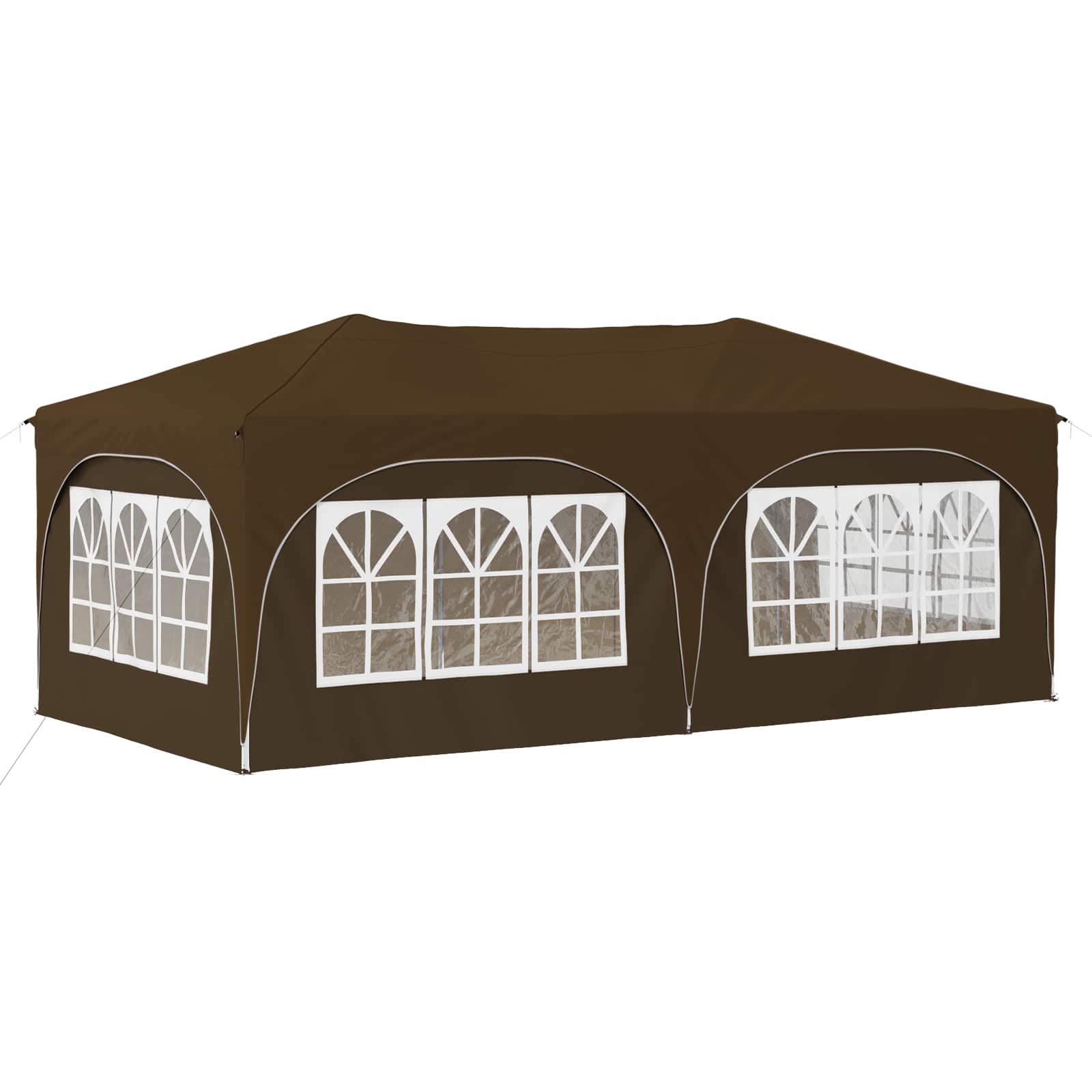 Pop-up Partyzelt 575 x 288 x 245 cm Taupe Oxford-Stoff