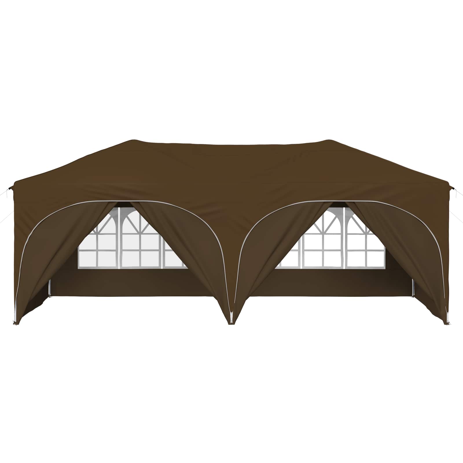 Pop-up Partyzelt 575 x 288 x 245 cm Taupe Oxford-Stoff