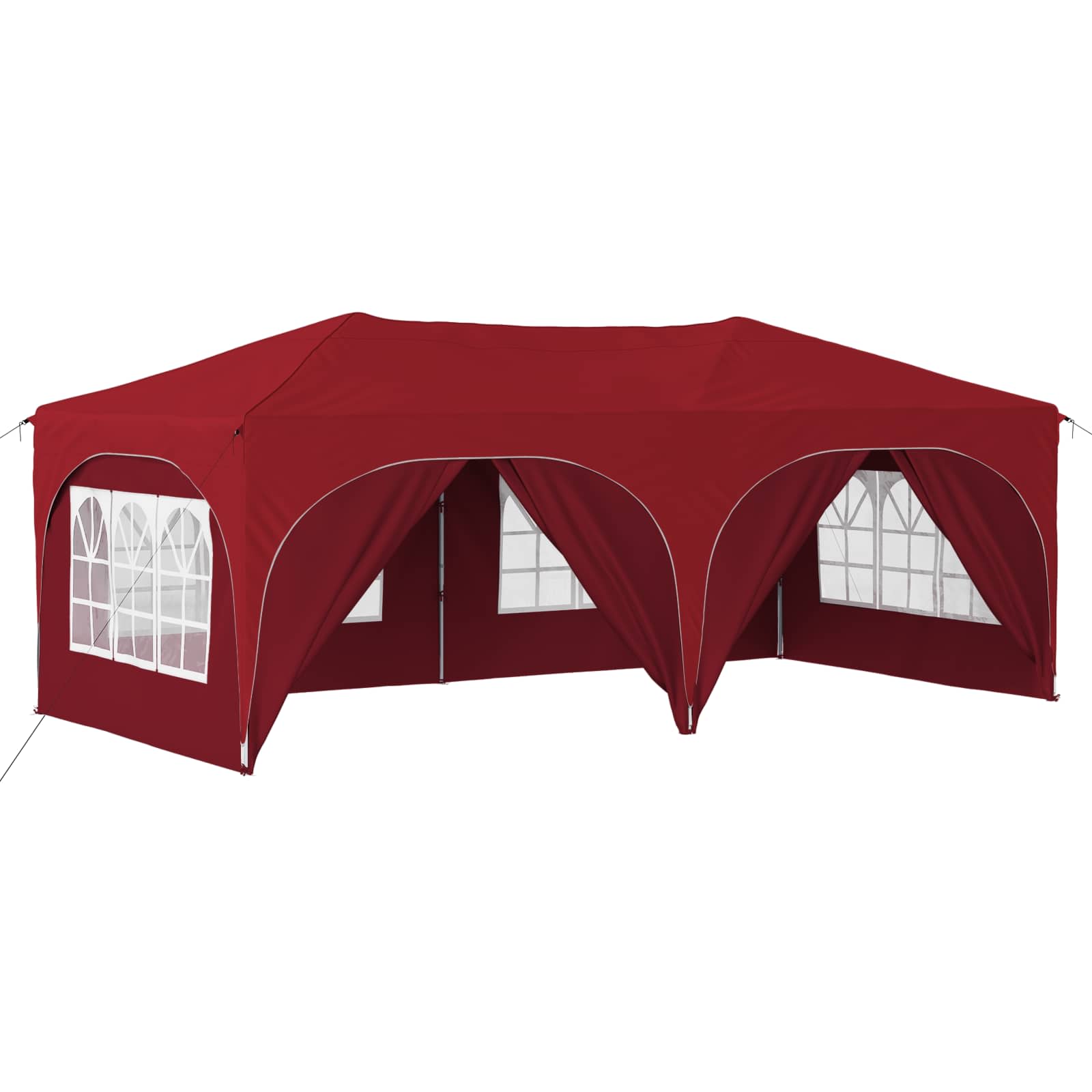 Pop-up Partyzelt 575 x 288 x 245 cm Bordeauxrot Oxford-Stoff