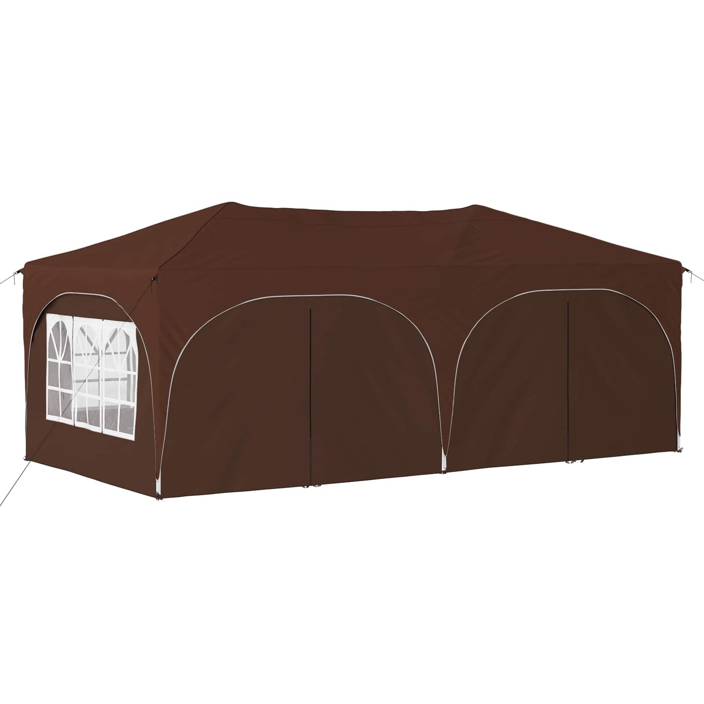 Pop-up Partyzelt 575 x 288 x 245 cm Braun Oxford-Stoff