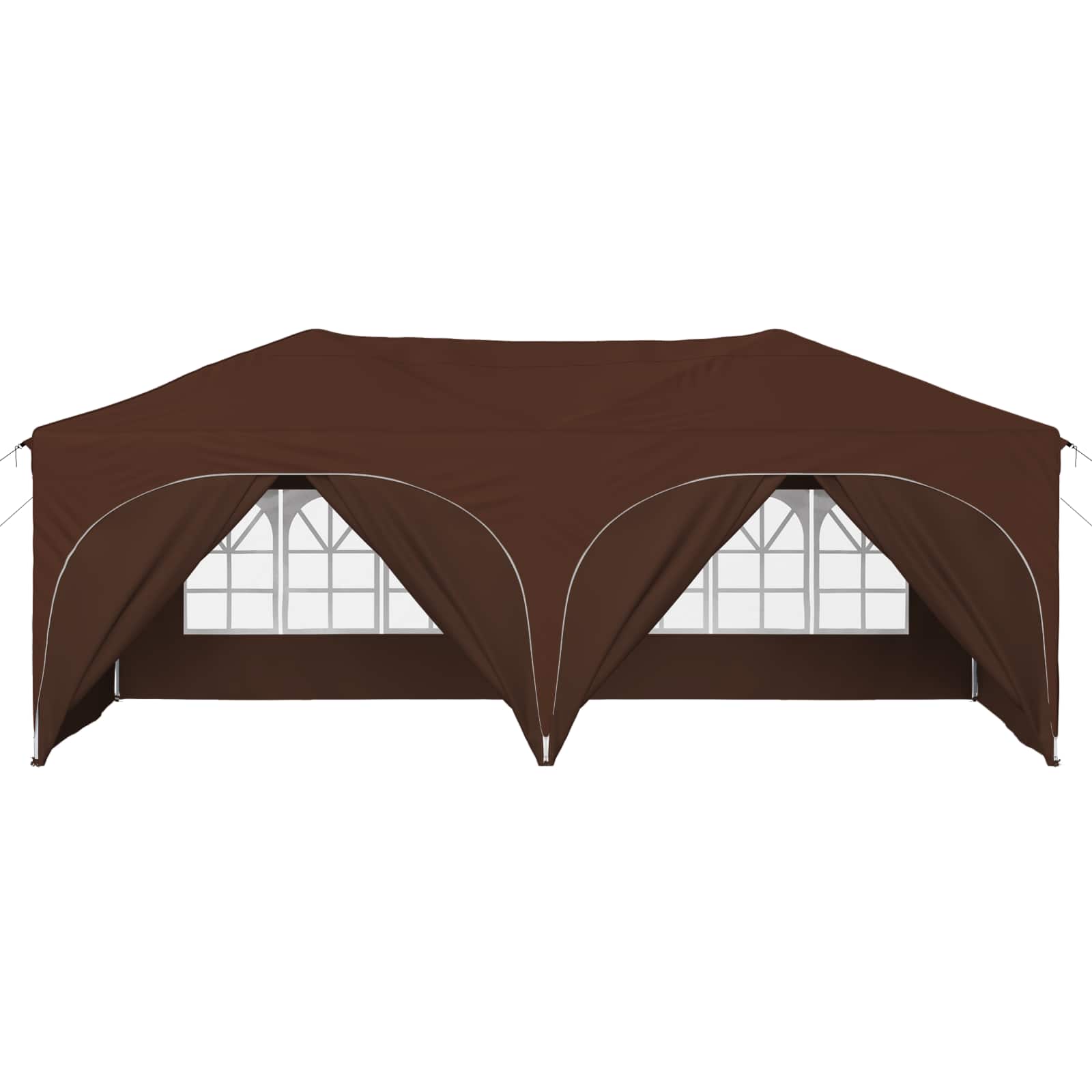 Pop-up Partyzelt 575 x 288 x 245 cm Braun Oxford-Stoff