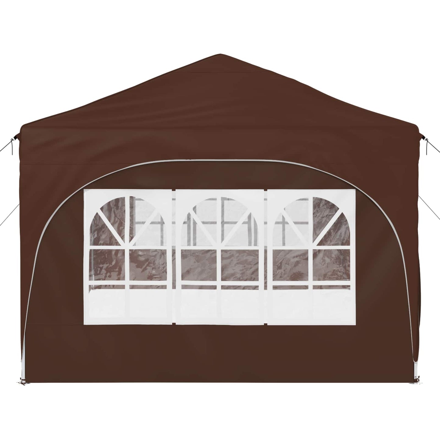 Pop-up Partyzelt 575 x 288 x 245 cm Braun Oxford-Stoff