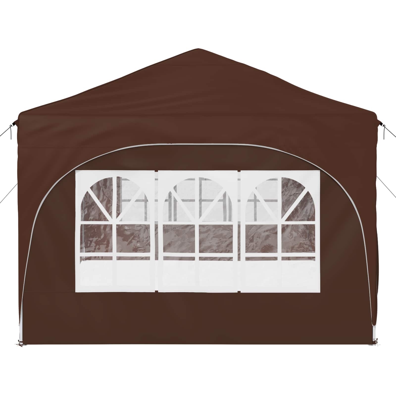 Pop-up Partyzelt 575 x 288 x 245 cm Braun Oxford-Stoff