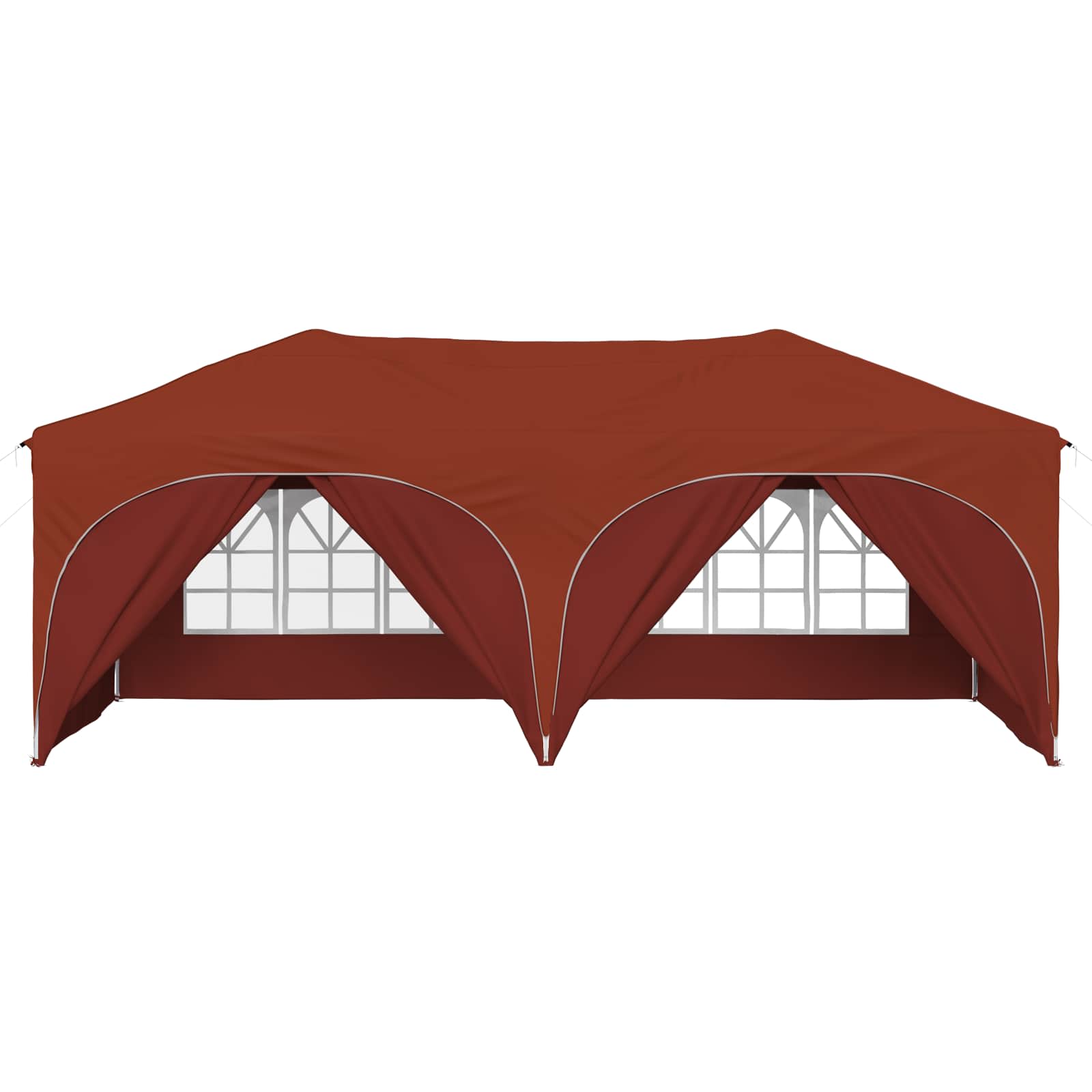 Pop-up Partyzelt 575 x 288 x 245 cm Terrakotta Oxford-Stoff