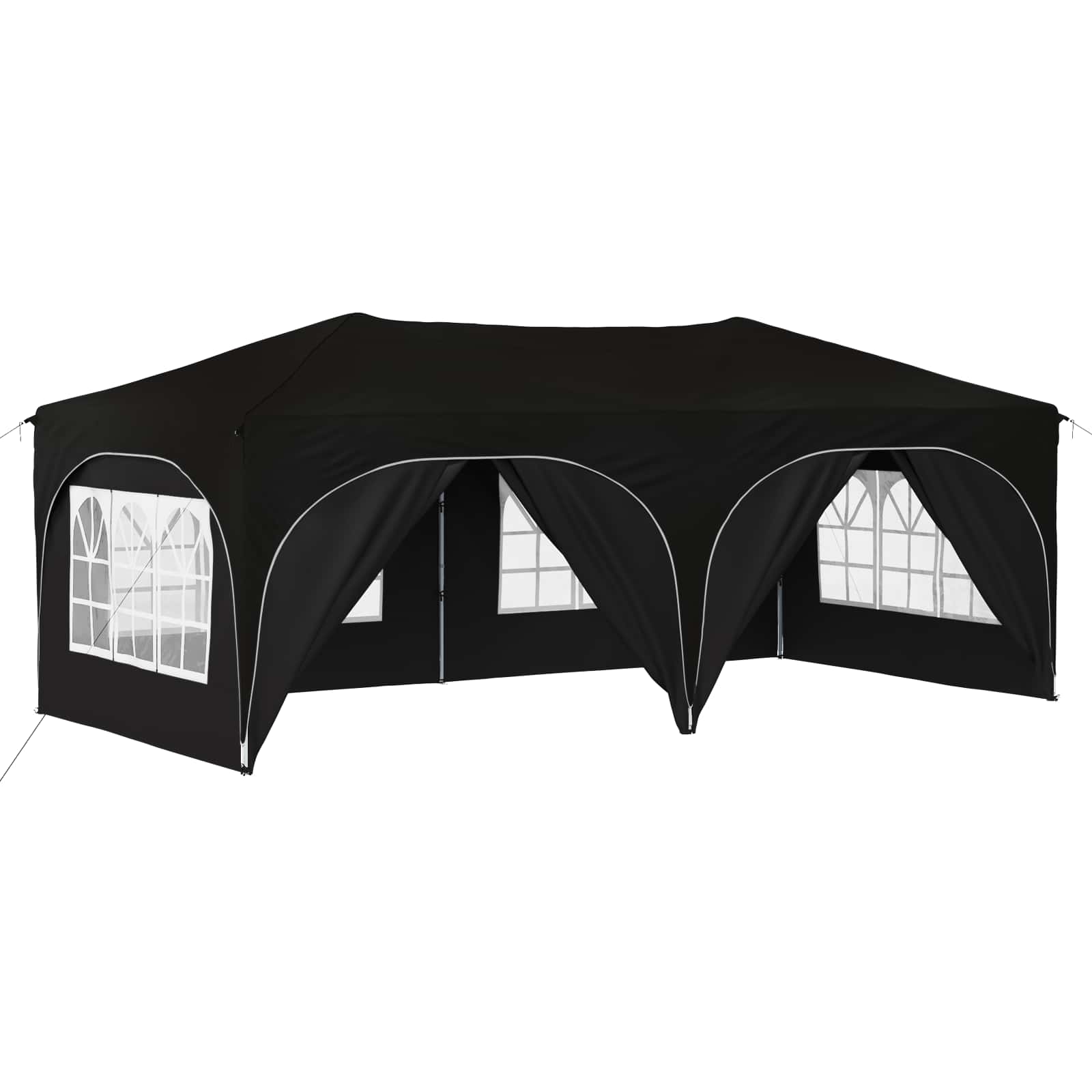 Pop-up Partyzelt 575 x 288 x 245 cm Schwarz Oxford-Stoff
