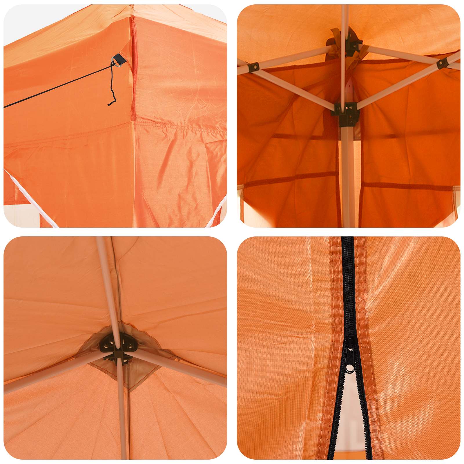Pop-up Partyzelt 575 x 288 x 245 cm Orange Oxford-Stoff