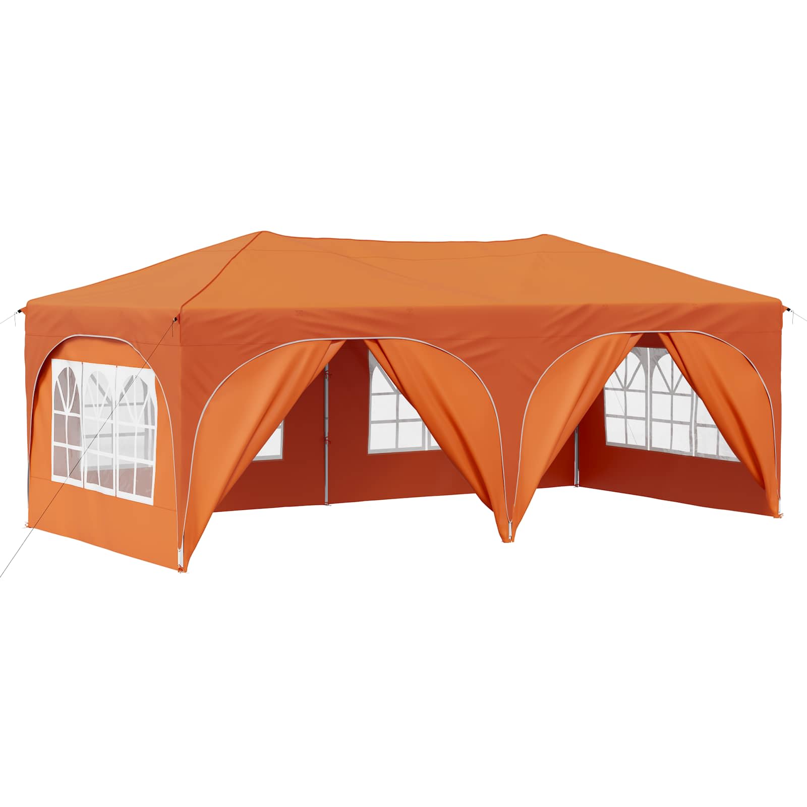 Pop-up Partyzelt 575 x 288 x 245 cm Orange Oxford-Stoff