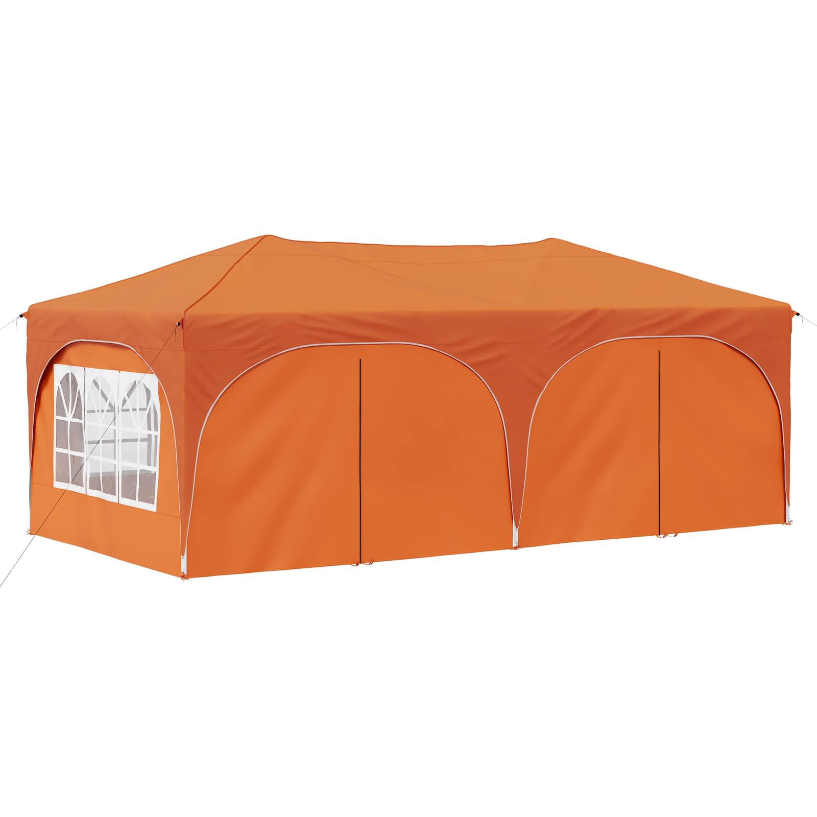 Pop-up Partyzelt 575 x 288 x 245 cm Orange Oxford-Stoff