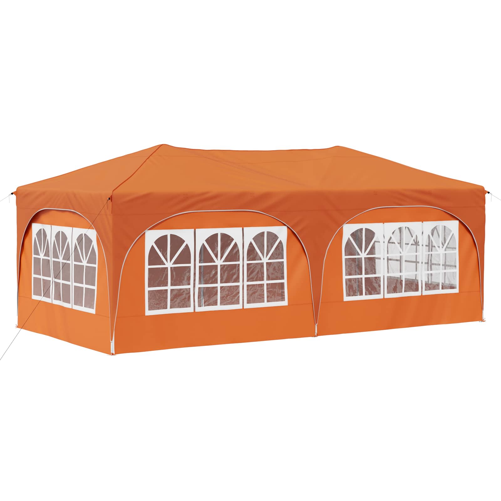 Pop-up Partyzelt 575 x 288 x 245 cm Orange Oxford-Stoff