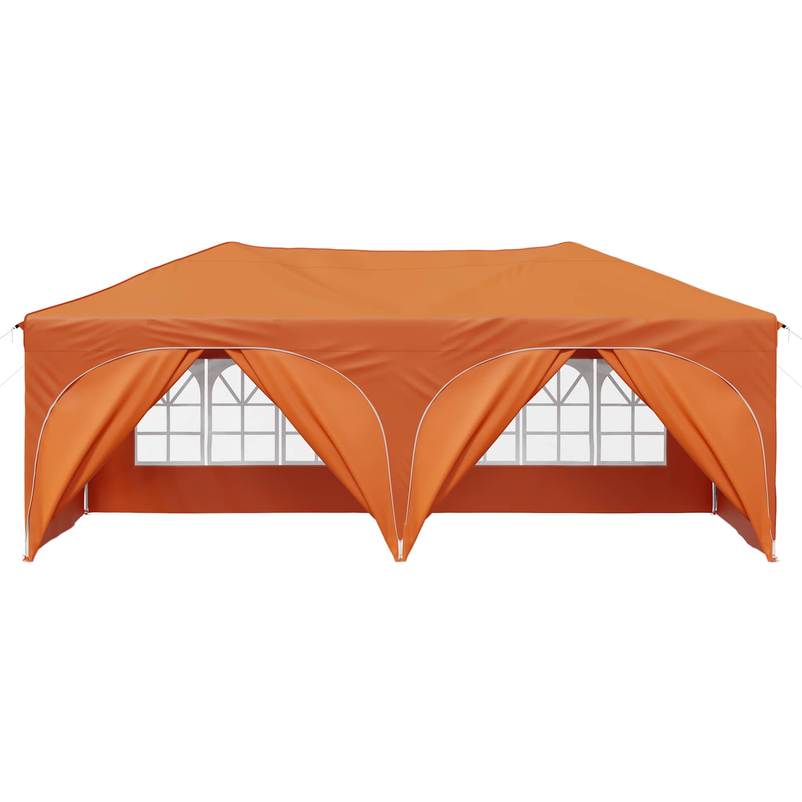 Pop-up Partyzelt 575 x 288 x 245 cm Orange Oxford-Stoff