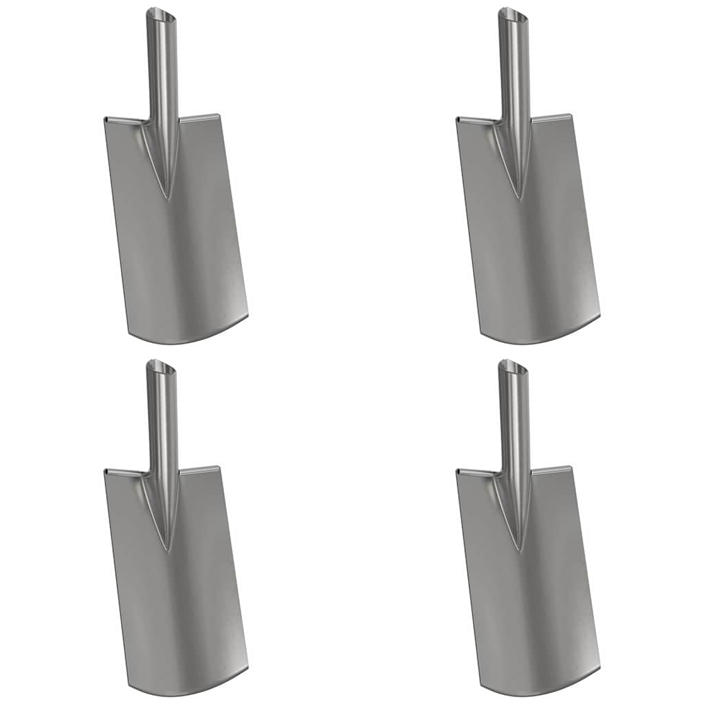 Schaufelkopf 4 Stk. Silber 43 x 17 cm Pulverbeschichteter Stahl