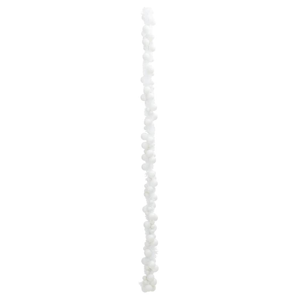 Weihnachtskugelgirlande LEDs Weiß 186 cm Polystyrol