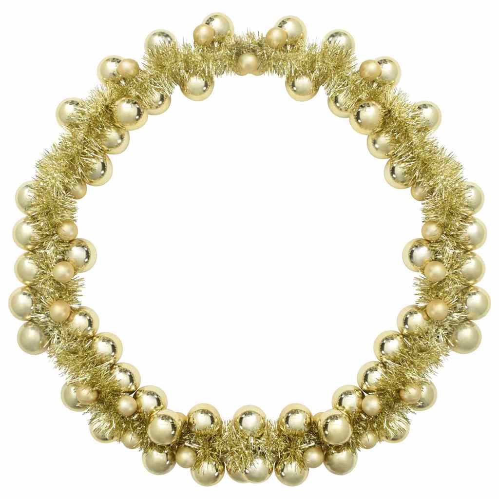 Weihnachtskugelgirlande LEDs Gold 186 cm Polystyrol