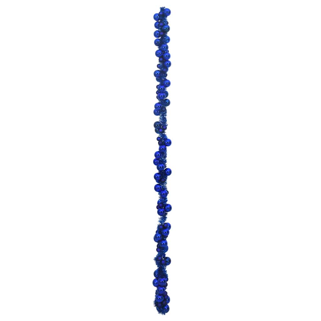 Weihnachtskugelgirlande LEDs Blau 186 cm Polystyrol