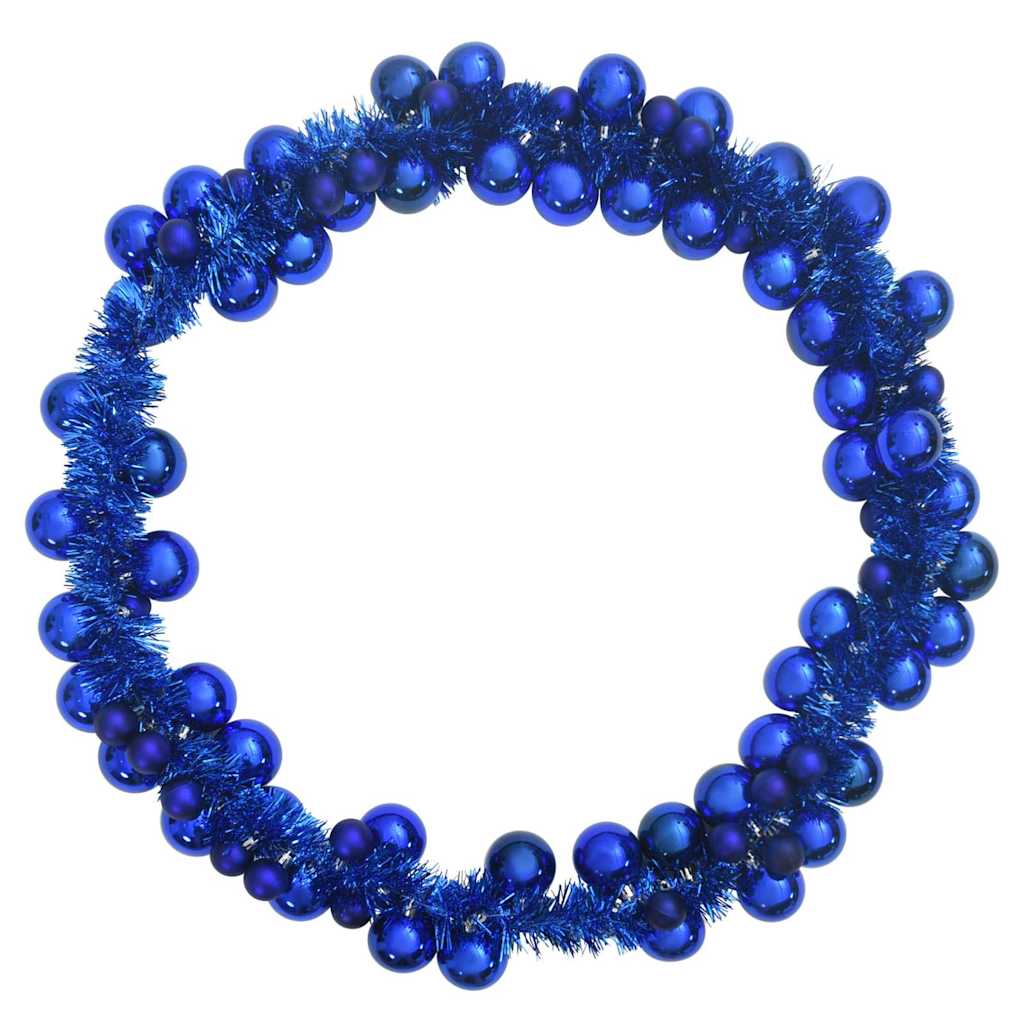 Weihnachtskugelgirlande LEDs Blau 186 cm Polystyrol