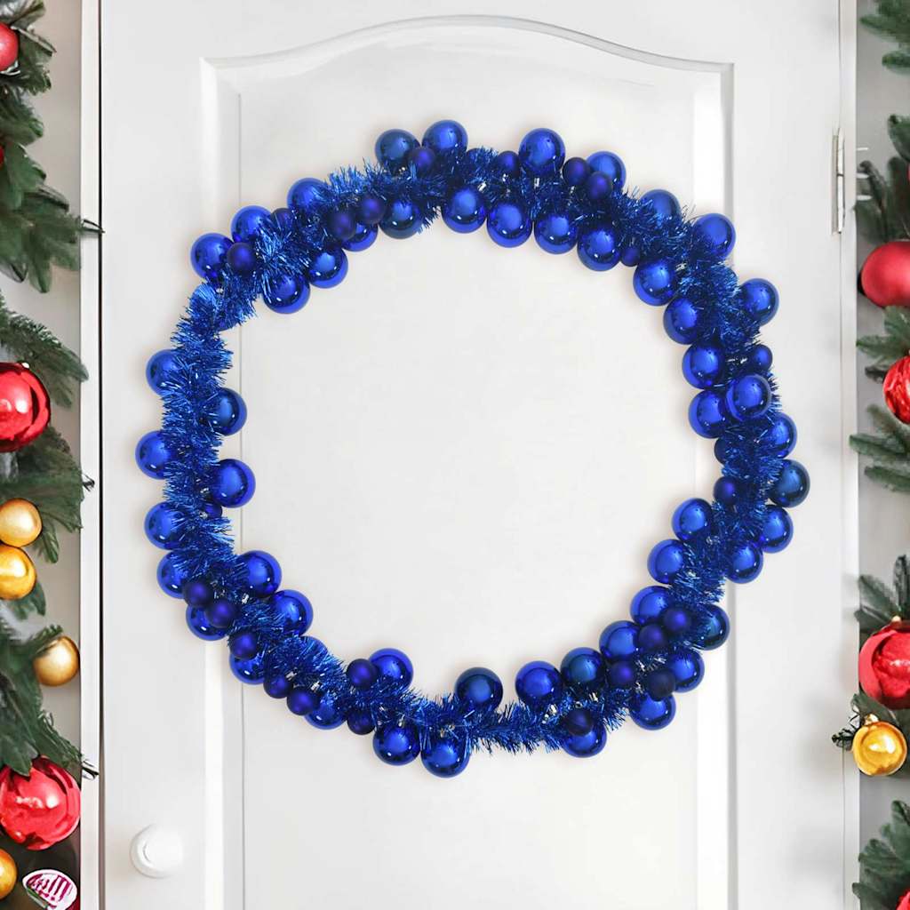 Weihnachtskugelgirlande LEDs Blau 186 cm Polystyrol