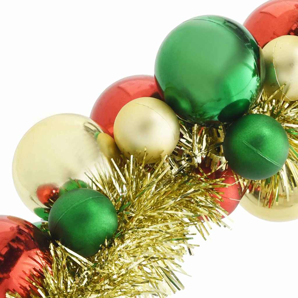 Weihnachtskugelgirlande LEDs Mehrfarbig 186 cm Polystyrol